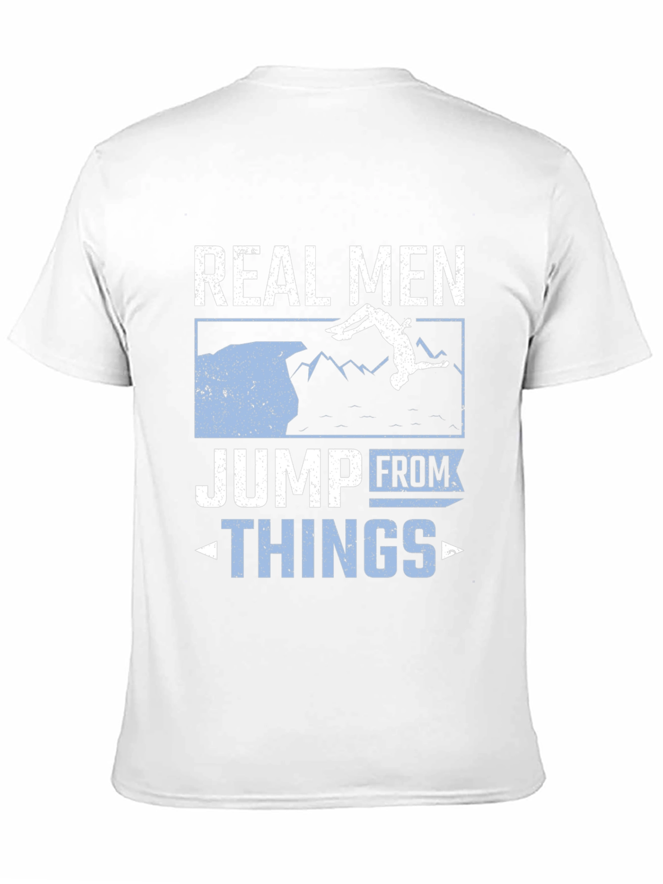 Black Real Men Jump From Things T-Shirt view 11