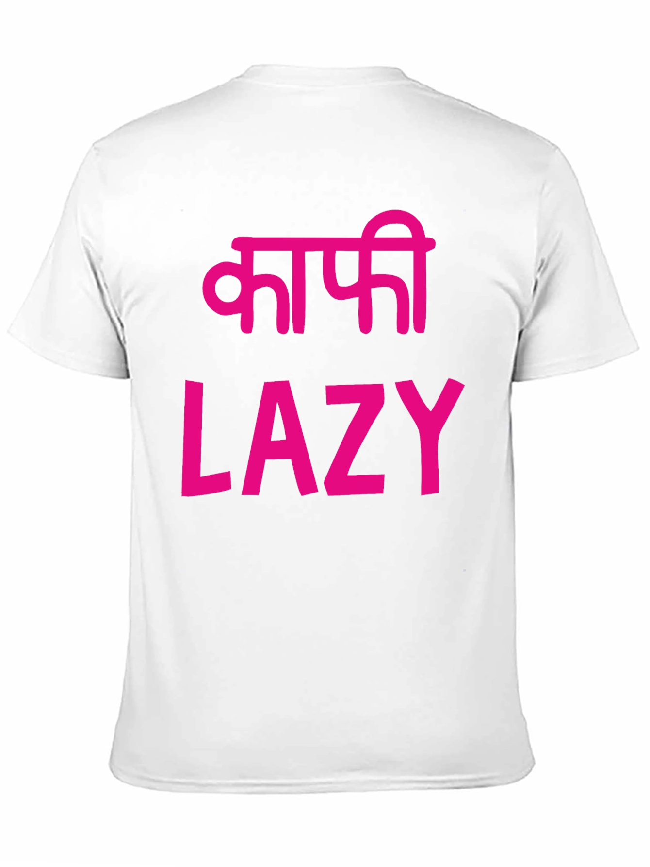 Black Lazy T-Shirt - Black with Pink Print view 11