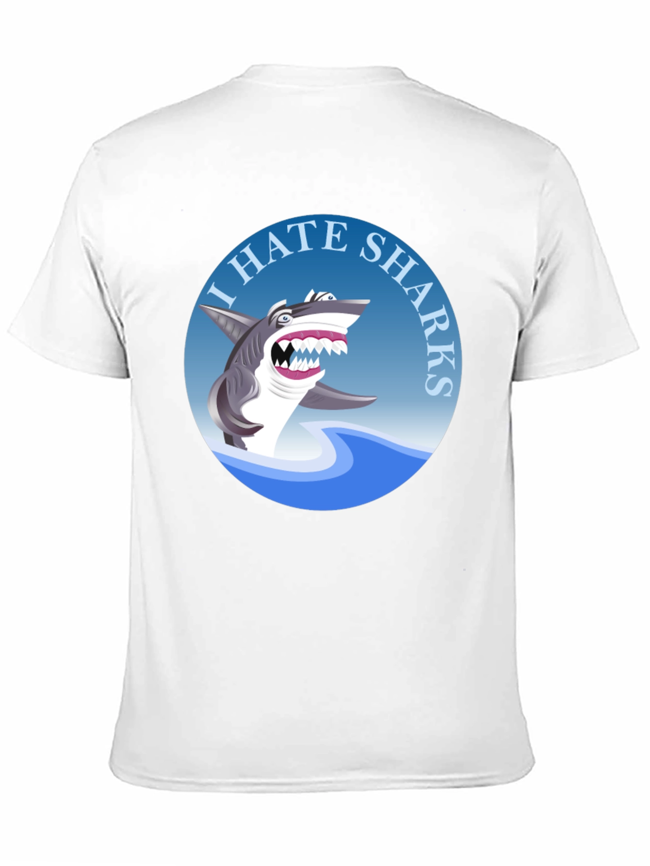 Black I Hate Sharks Graphic Tee - Men's Black T-Shirt view 11