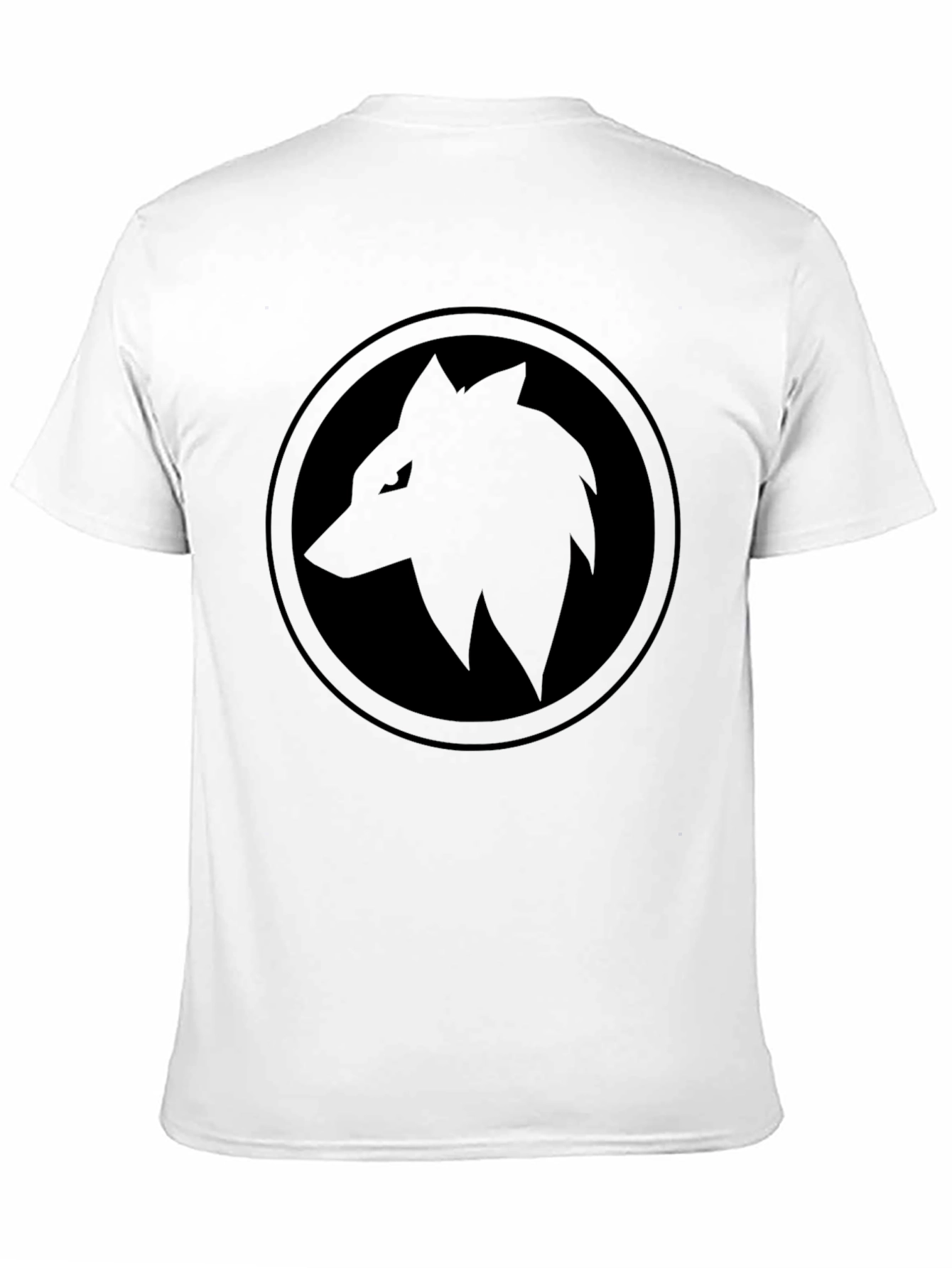 Black Black Wolf Circle T-Shirt - Edgy Graphic Tee view 11