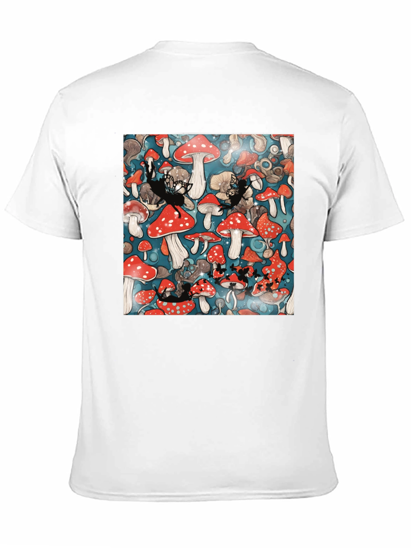 Black Mushroom Fairycore Graphic T-Shirt view 11