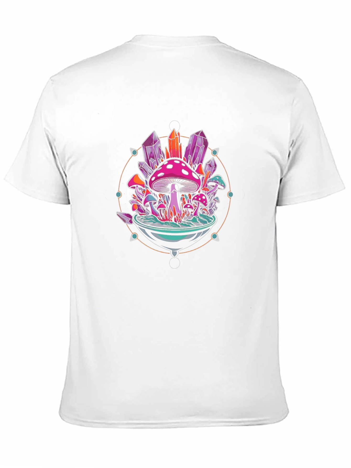 Black Mystical Mushroom Crystal Graphic Tee view 11