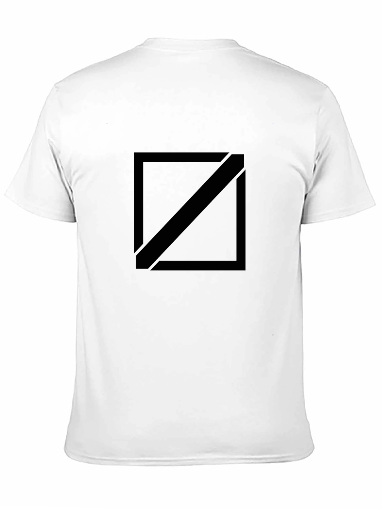 Black Mens Black Graphic Tee - Square Diagonal Design view 11