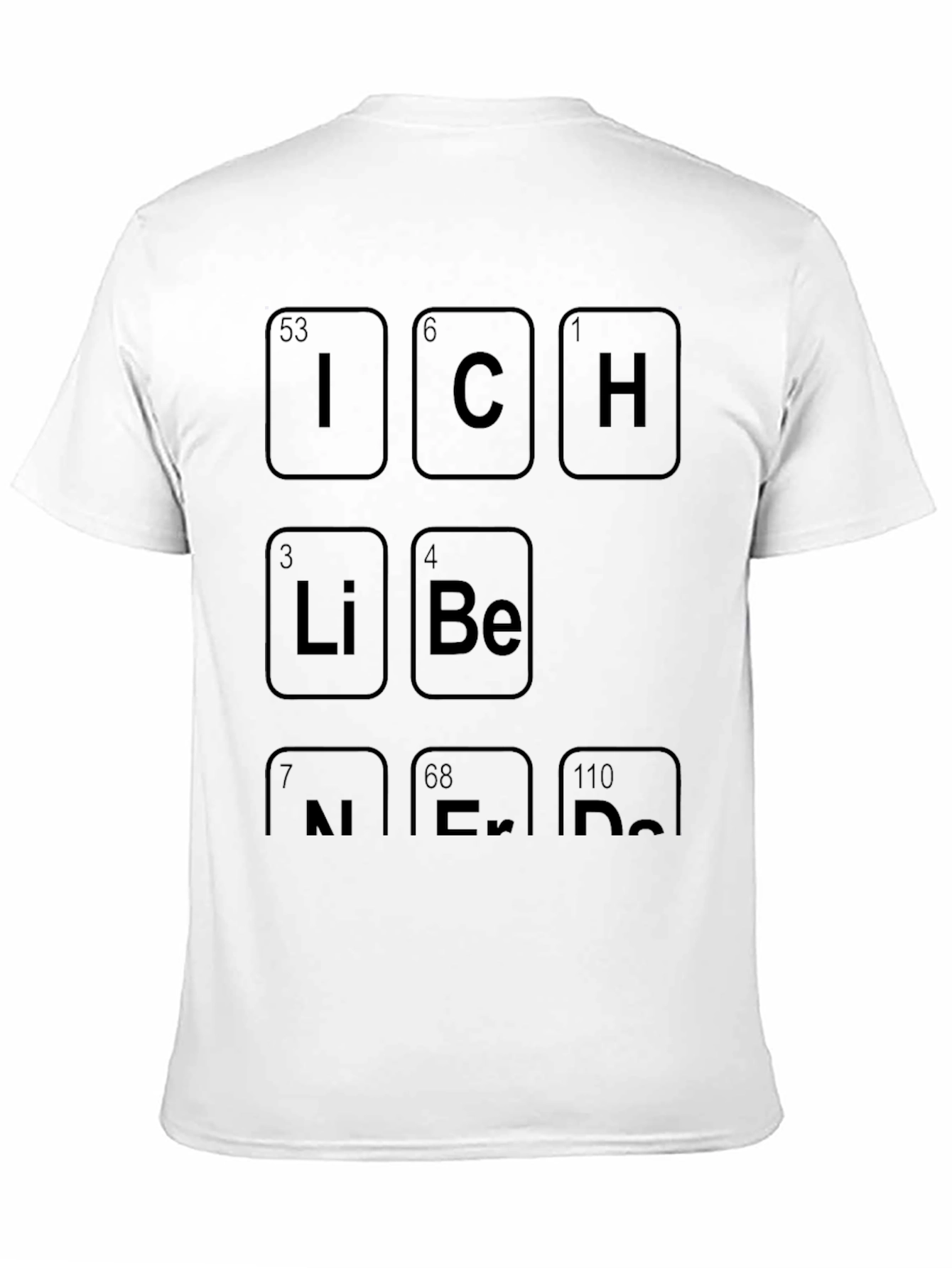 Black Ich Liebe Nerds Periodic Table T-Shirt view 11