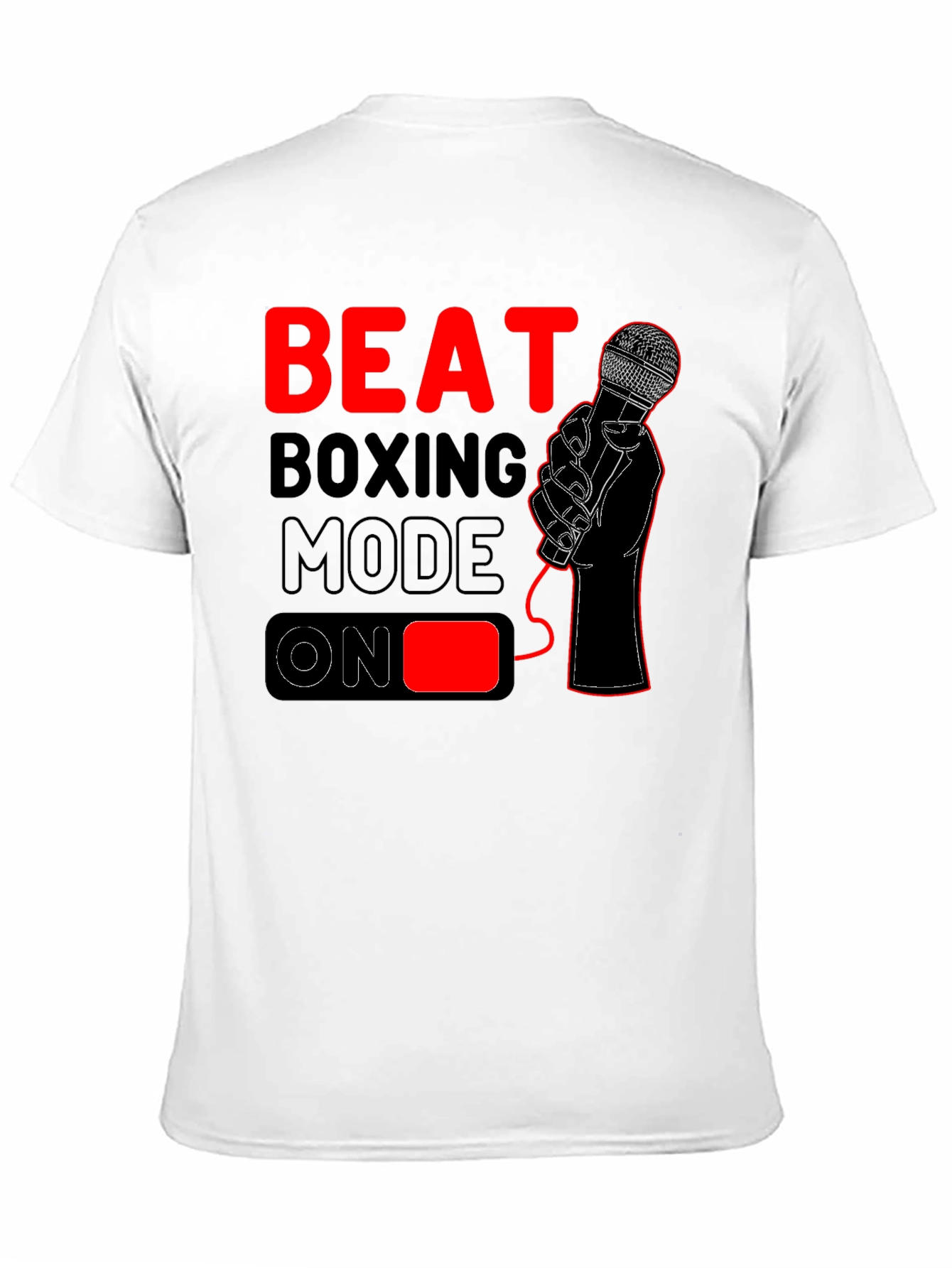 Black Beat Boxing Mode On T-Shirt - Black view 11