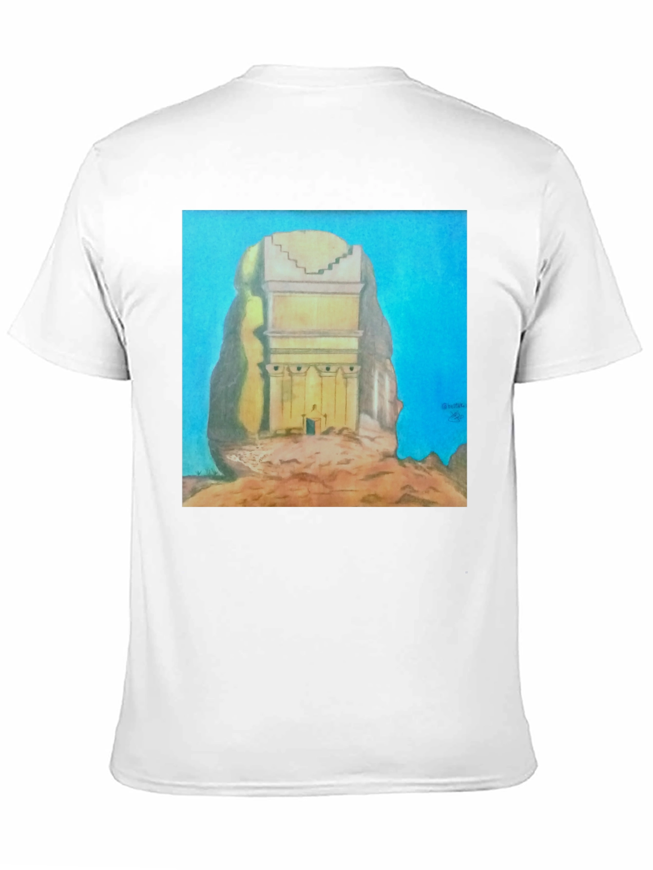 Black Monumental Artwork Tee - Unique Graphic T-Shirt view 11