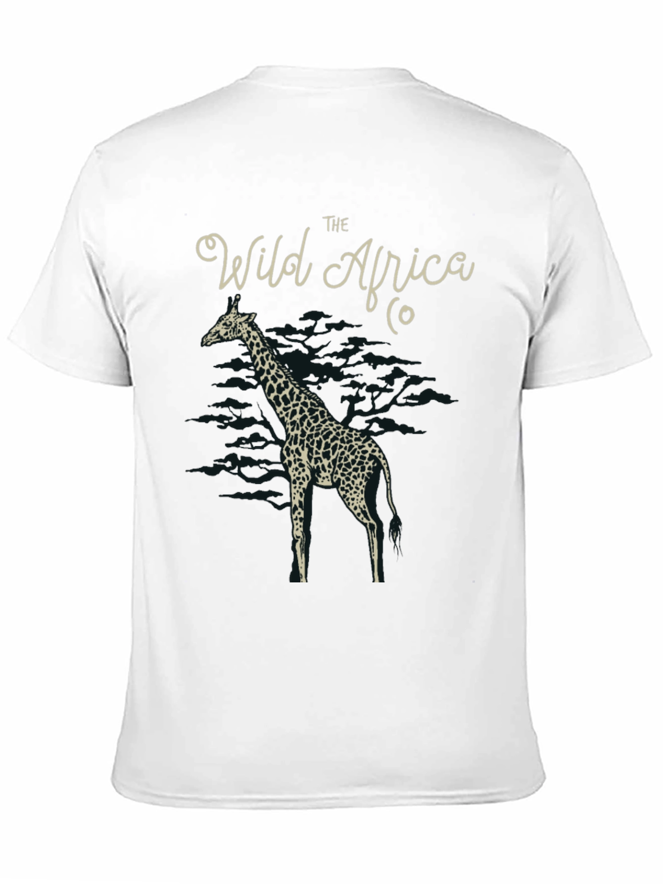 Black The Wild Africa Co. Giraffe Print Black T-Shirt view 11