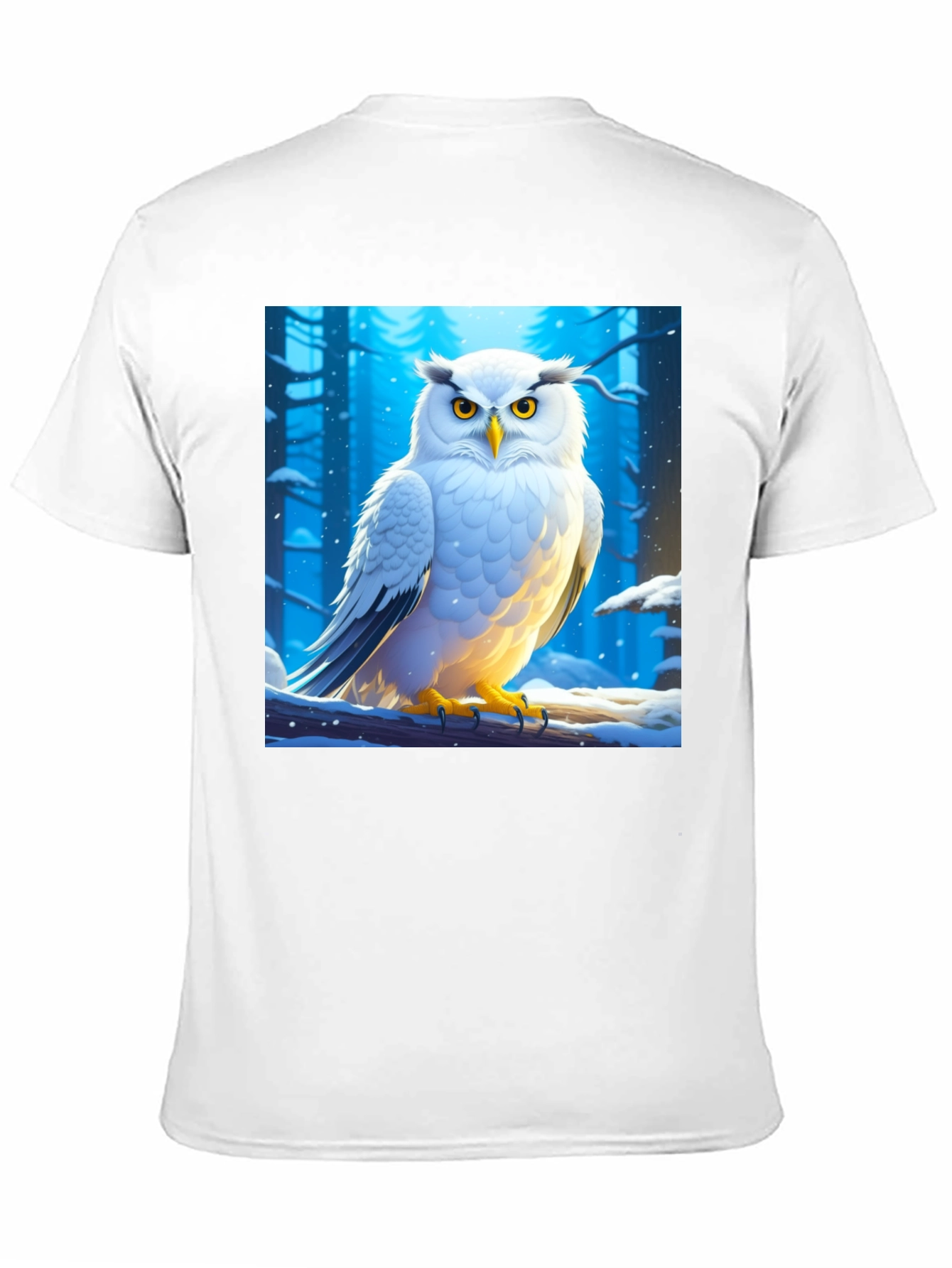 Black Owl Graphic Print Black T-Shirt view 11