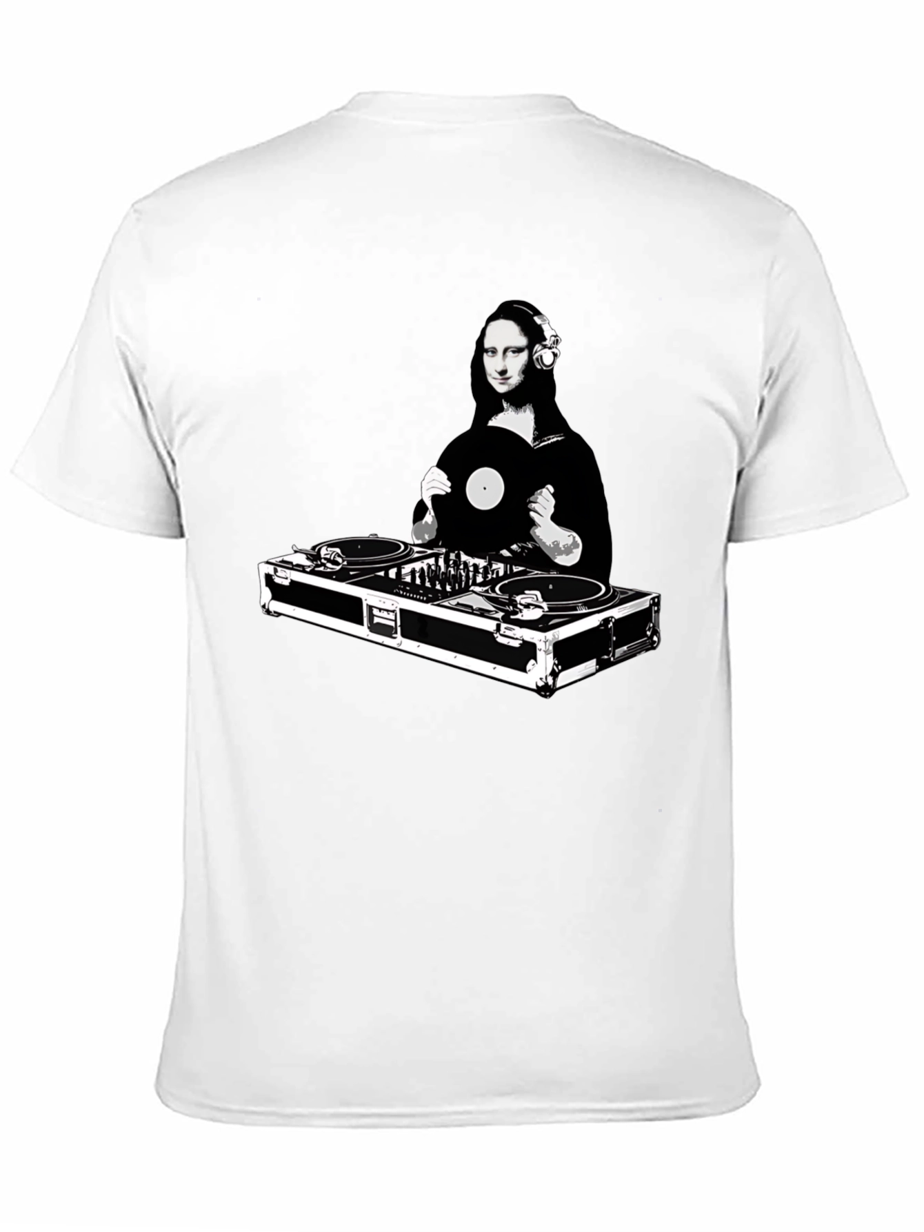 Black DJ Mona Lisa Graphic Tee - Unisex view 11