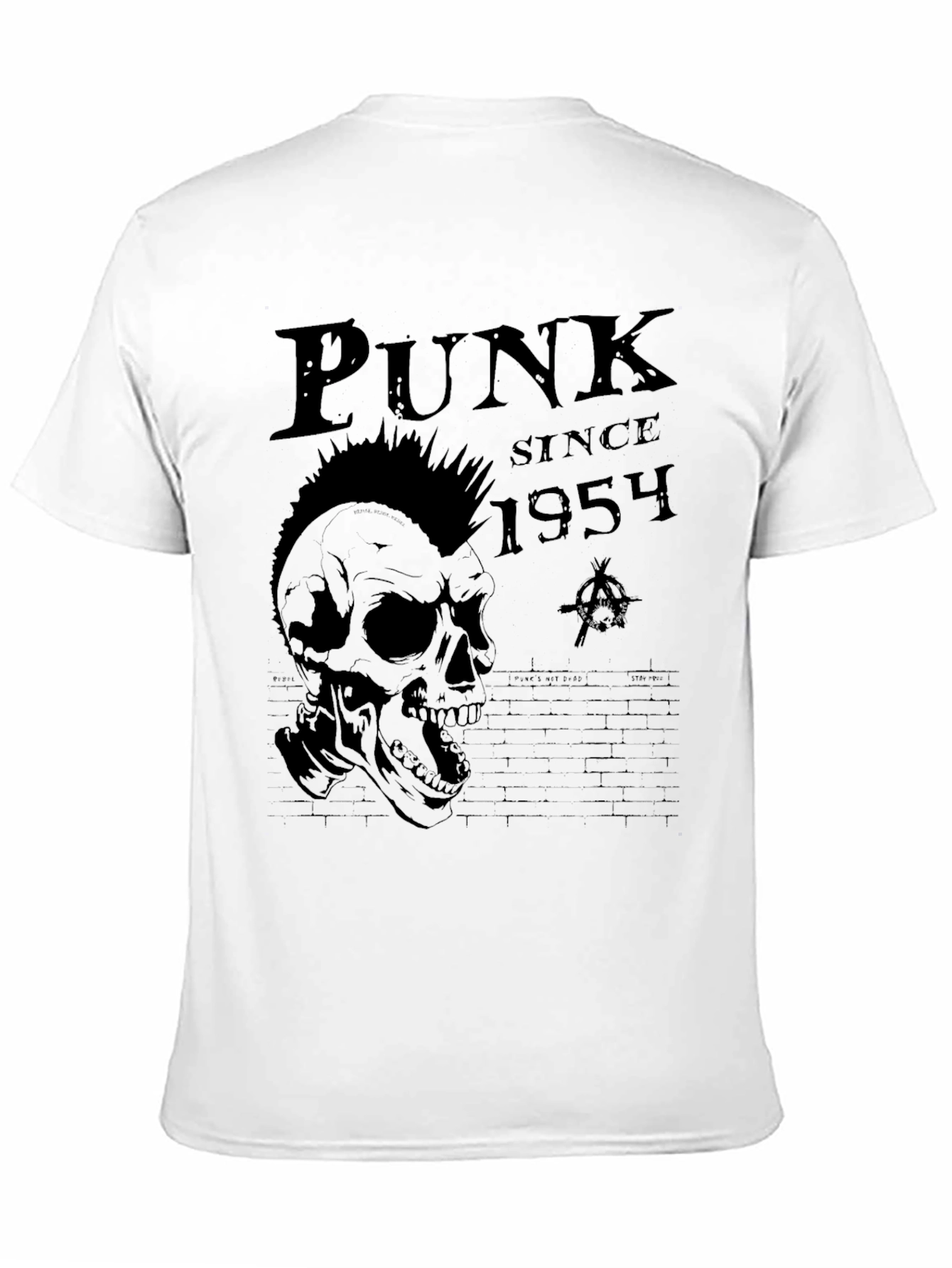 Black Punk Since 1954 Skull Graphic T-Shirt view 11