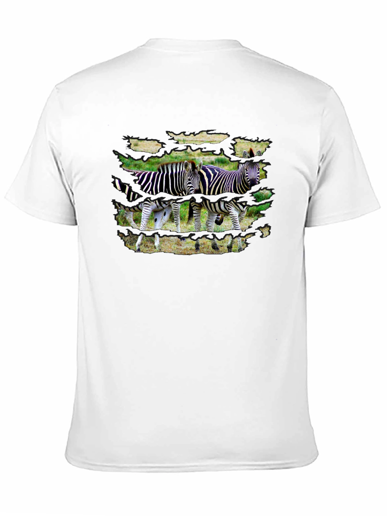 Black Zebra Print Black T-Shirt view 11