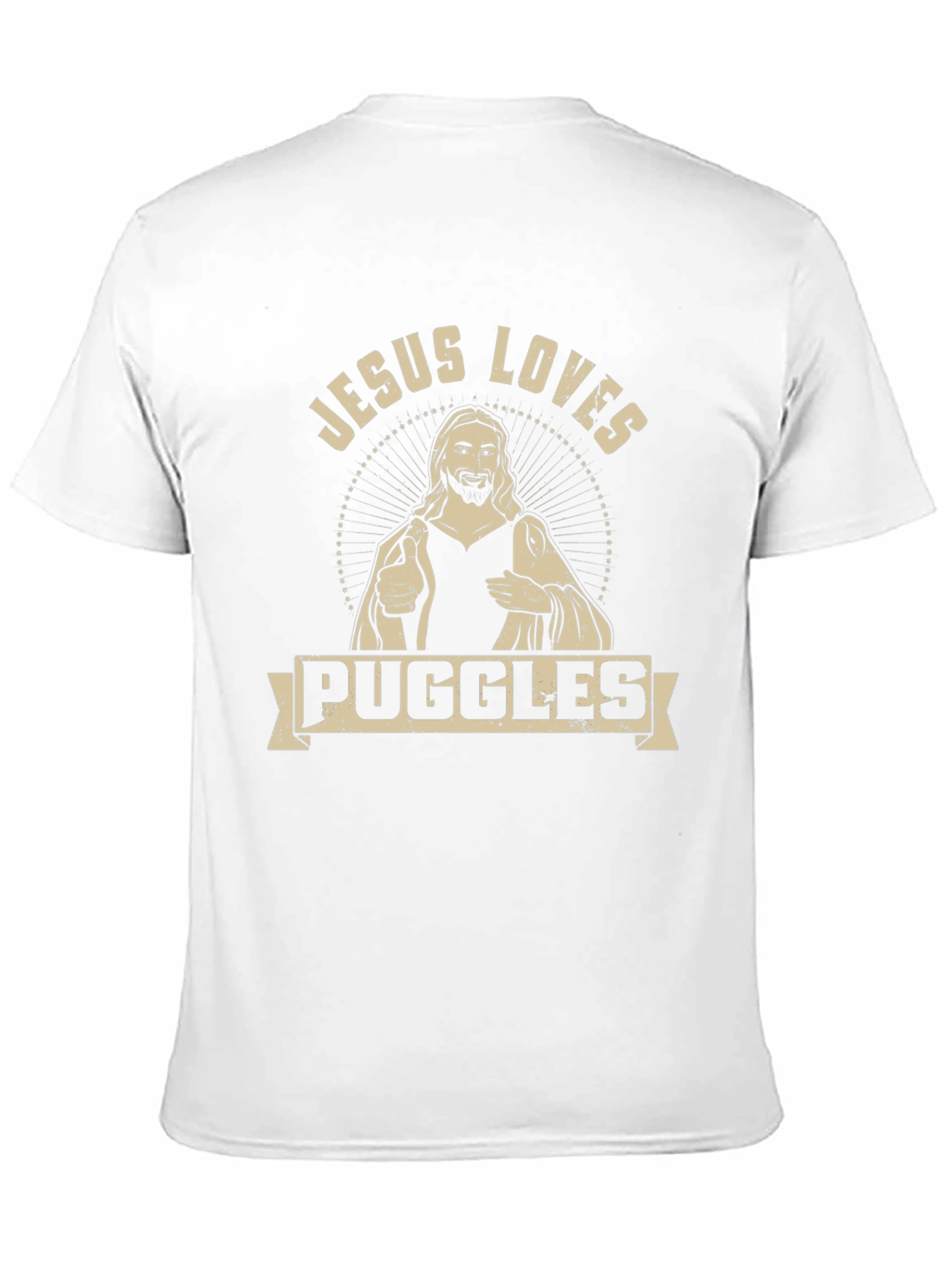 Black Jesus Loves Puggles Graphic T-Shirt view 11