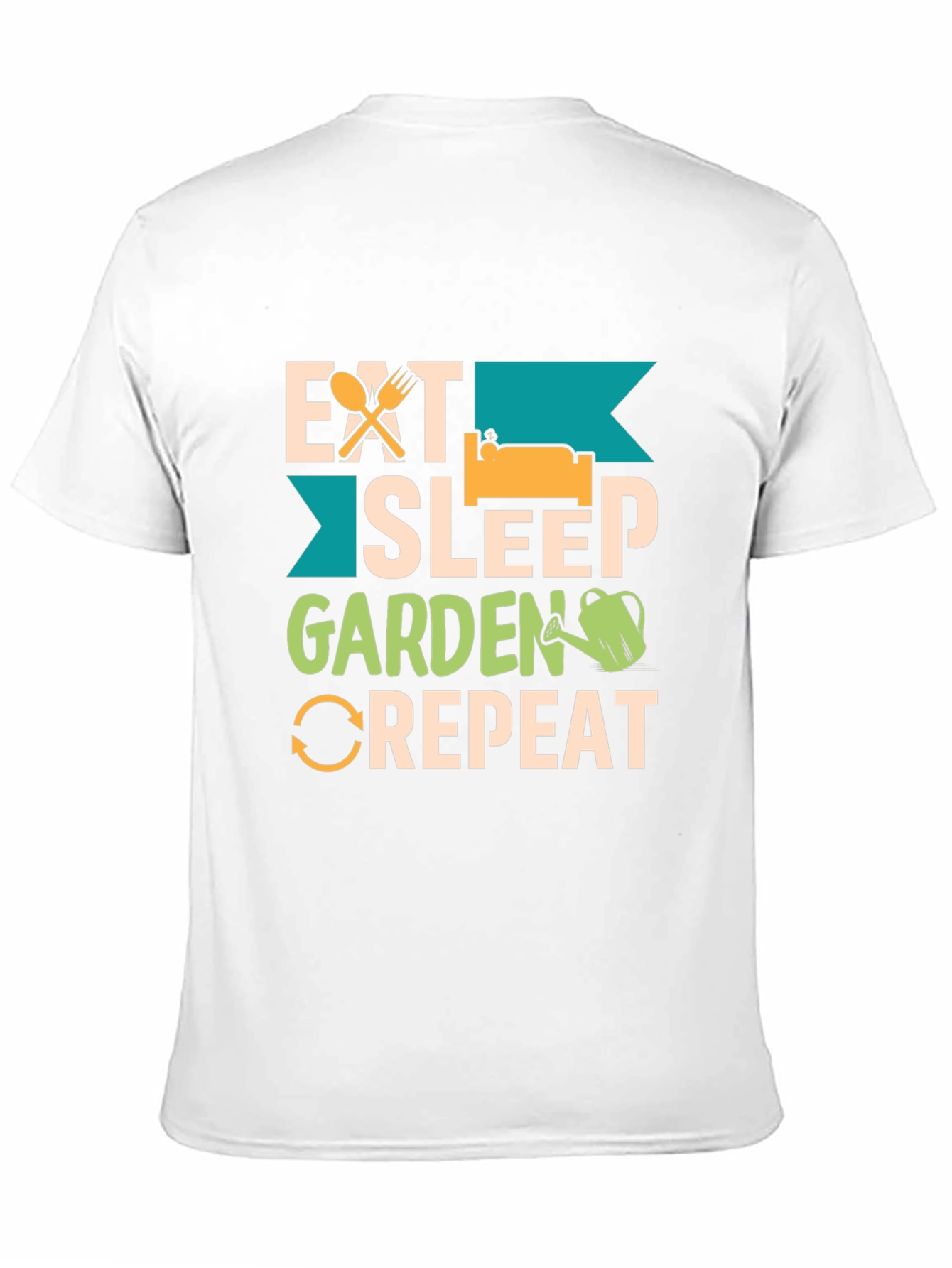Black Eat Sleep Garden Repeat Graphic T-Shirt view 11