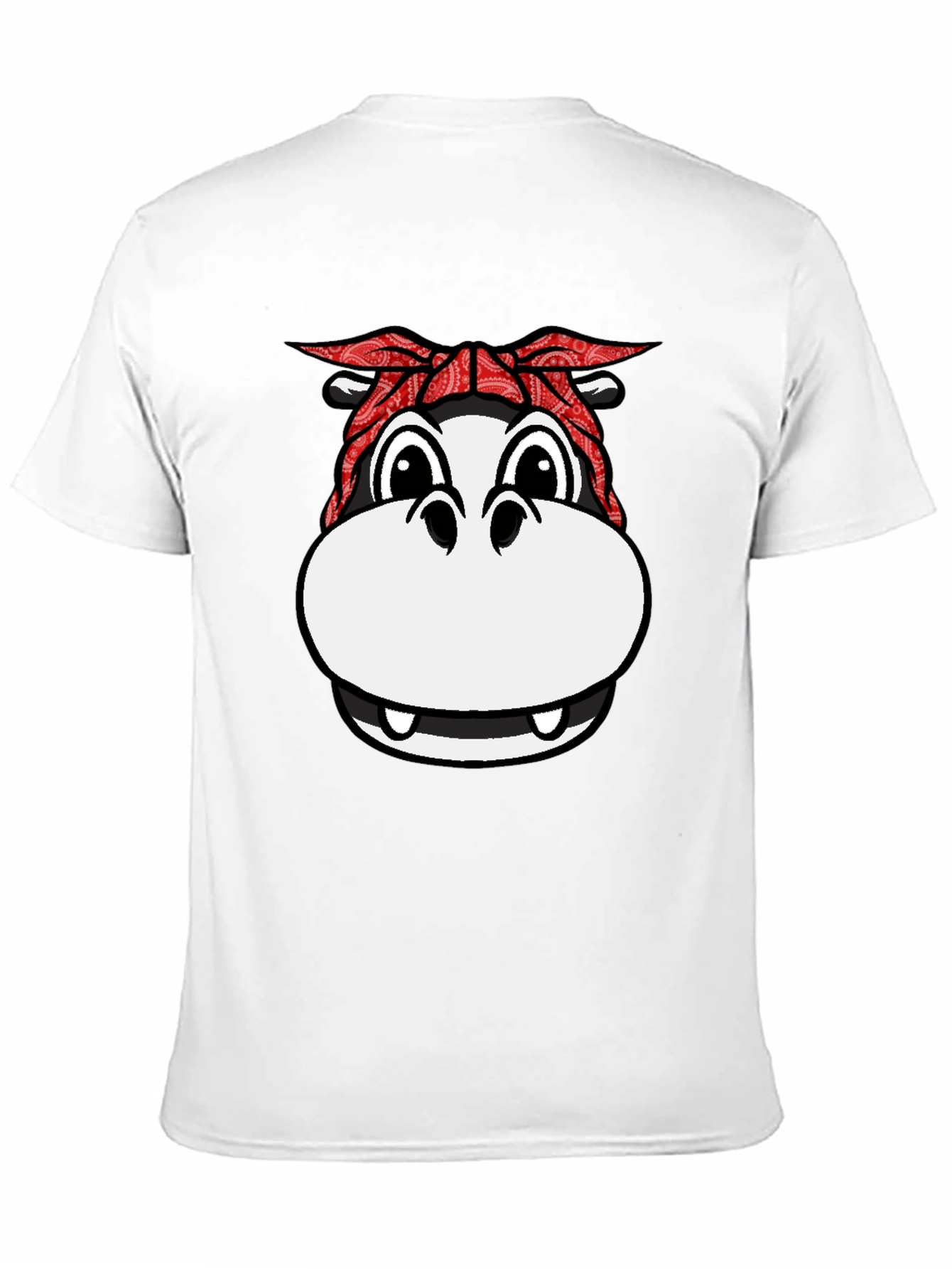 Black Gangster Hippo T-Shirt - Funny Animal Graphic Tee view 11