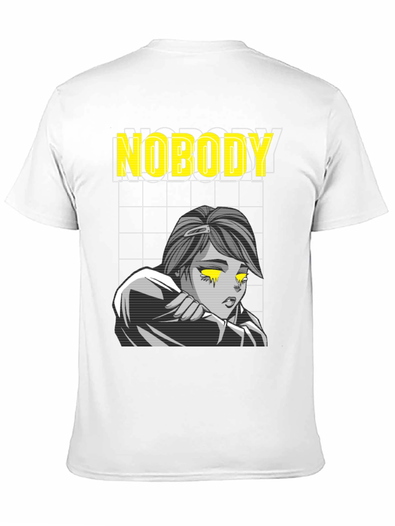 Nobody Anime Graphic T-Shirt Black - 11