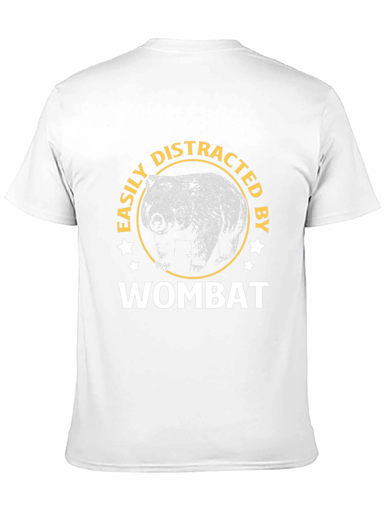 Black Easily Distracted By Wombat Graphic T-Shirt view 11