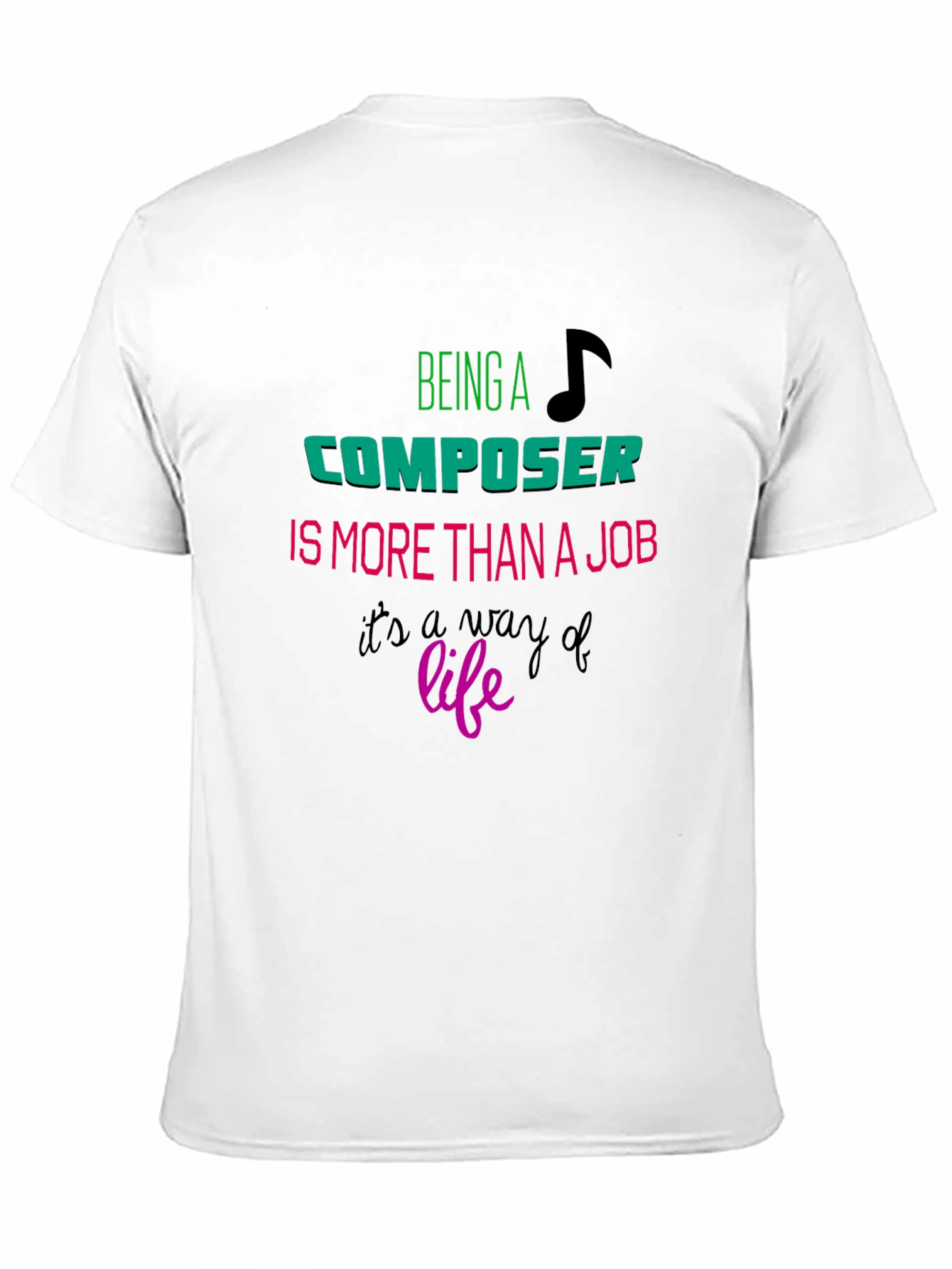 Black Composer Lifestyle Tee - Musician Gift Shirt view 11