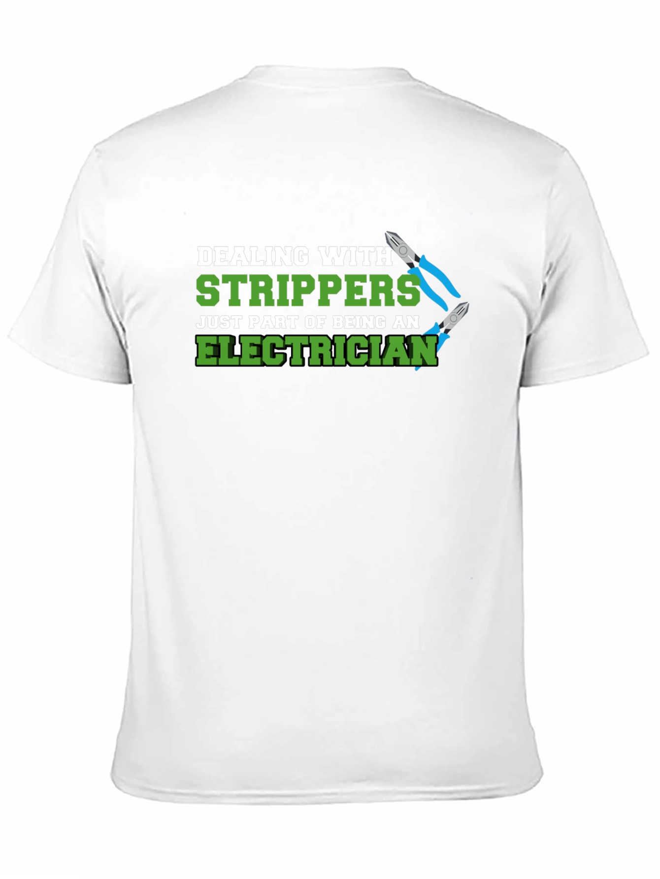 Black Electrician Stripper Humor Graphic T-Shirt view 11