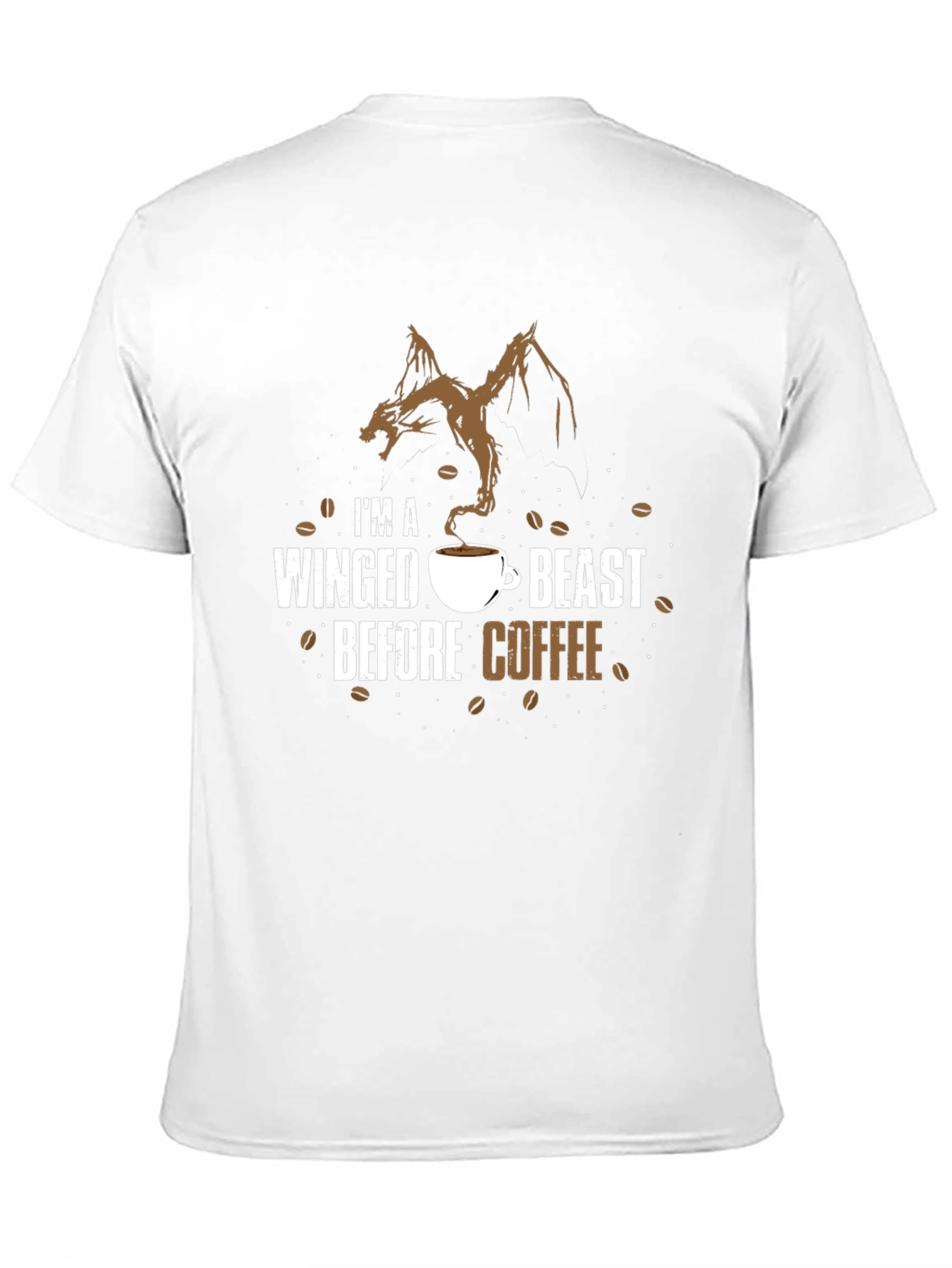 Black Winged Beast Coffee T-Shirt - Novelty Graphic Tee view 11