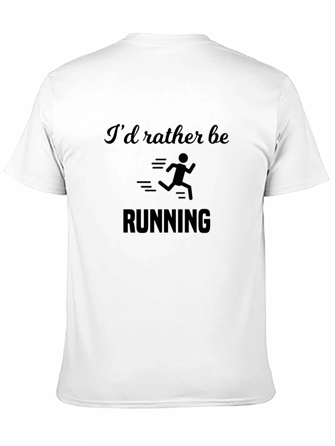 Black I'd Rather Be Running Black T-Shirt view 11