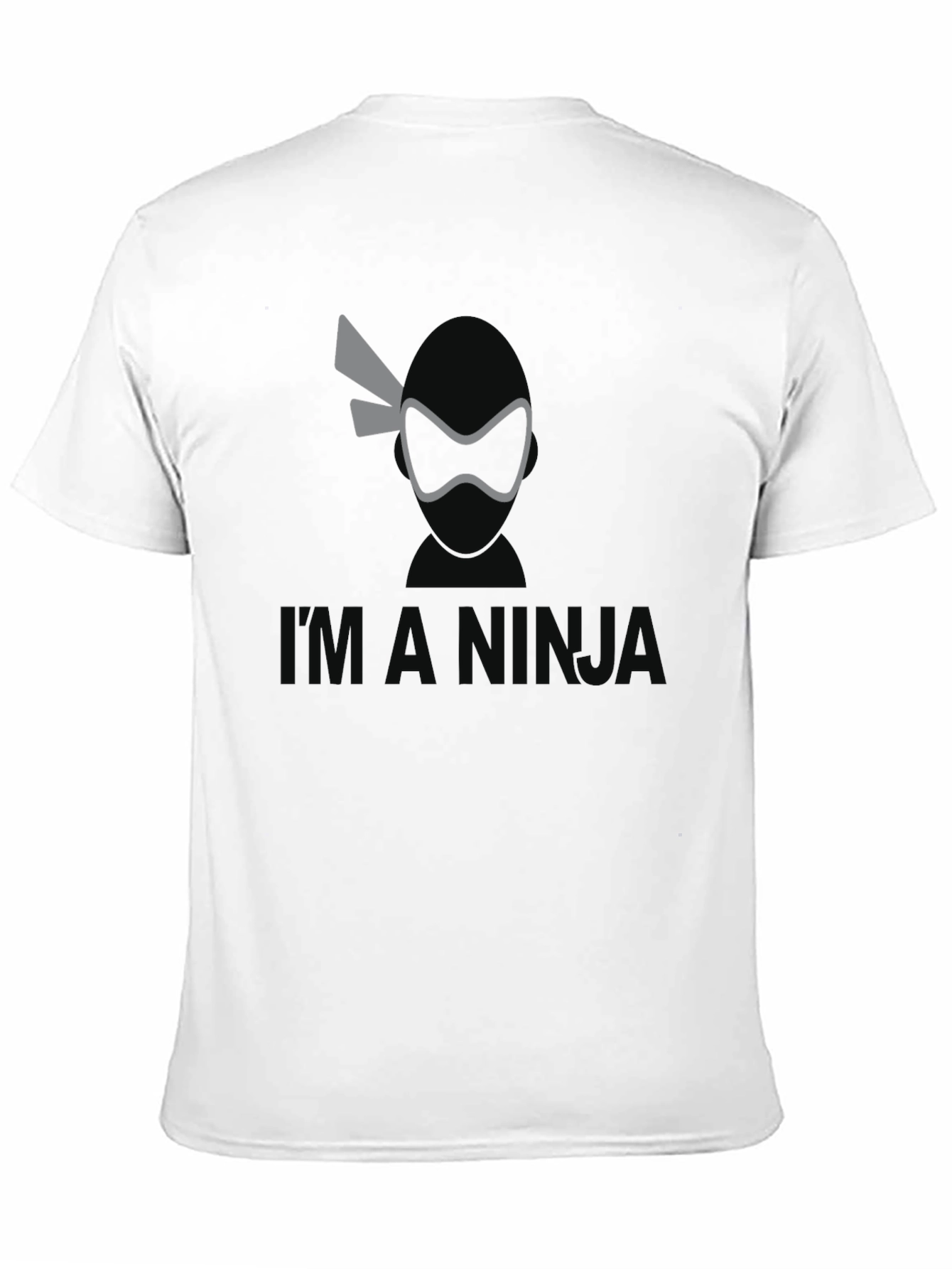 Black I'm a Ninja Graphic Tee - Black Short Sleeve T-Shirt view 11