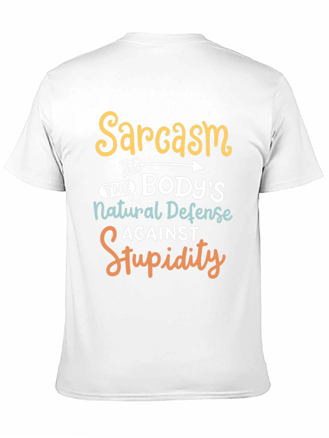 Black Sarcasm Natural Defense Graphic Tee view 11