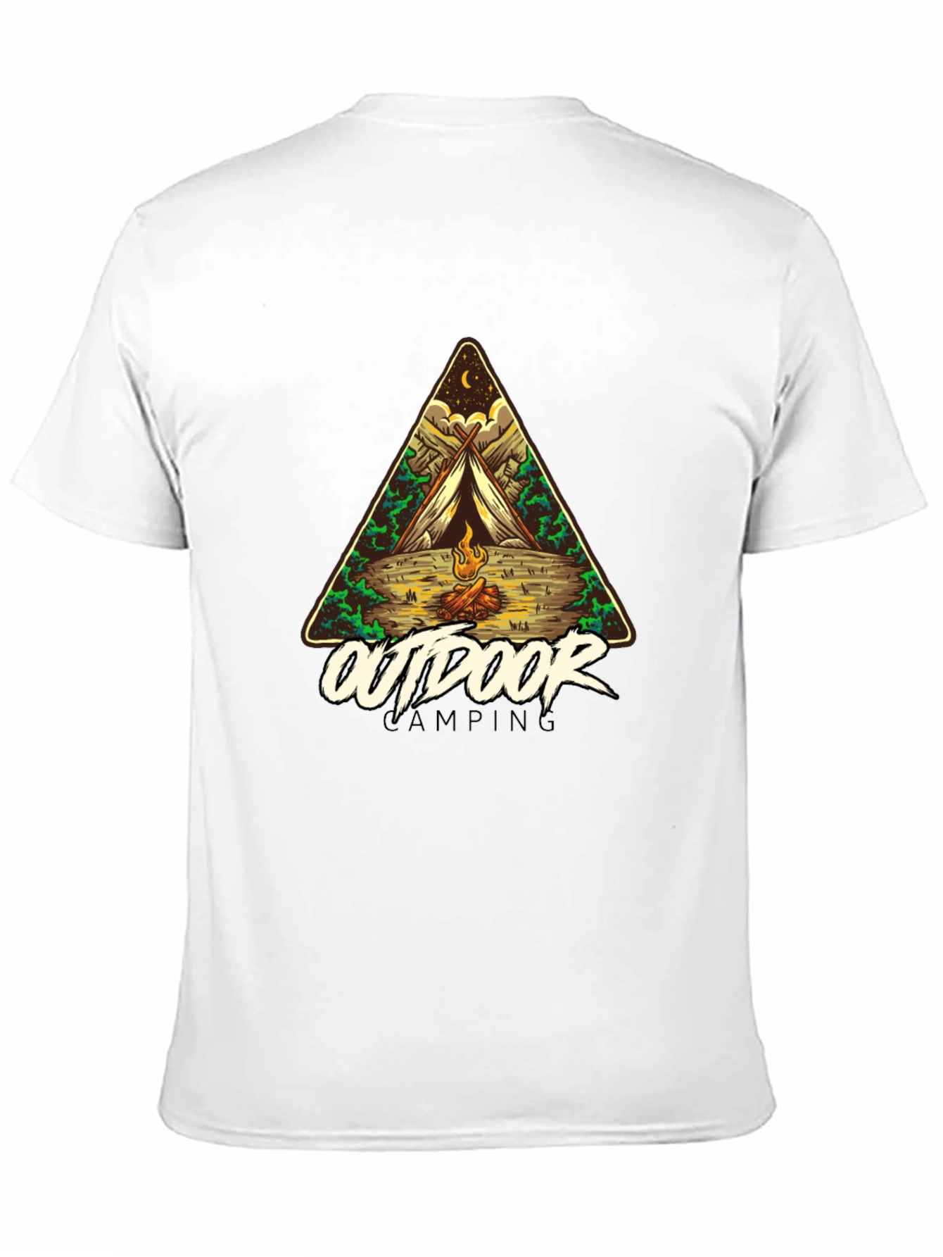 Black Outdoor Camping Graphic Tee - Adventure Awaits! view 11