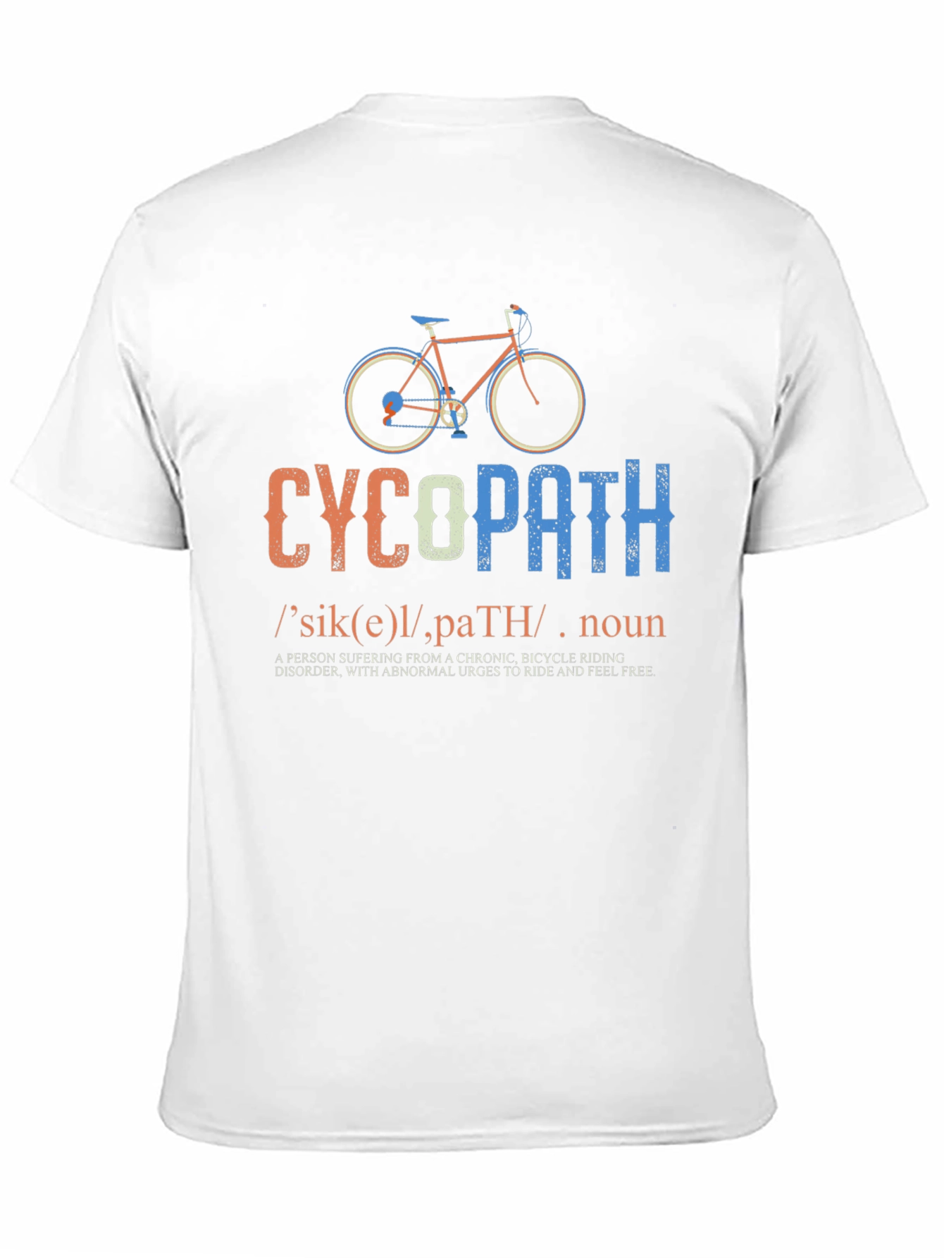 Black CycoPath Bicycle Riding T-Shirt - Funny Cycling Gift view 11