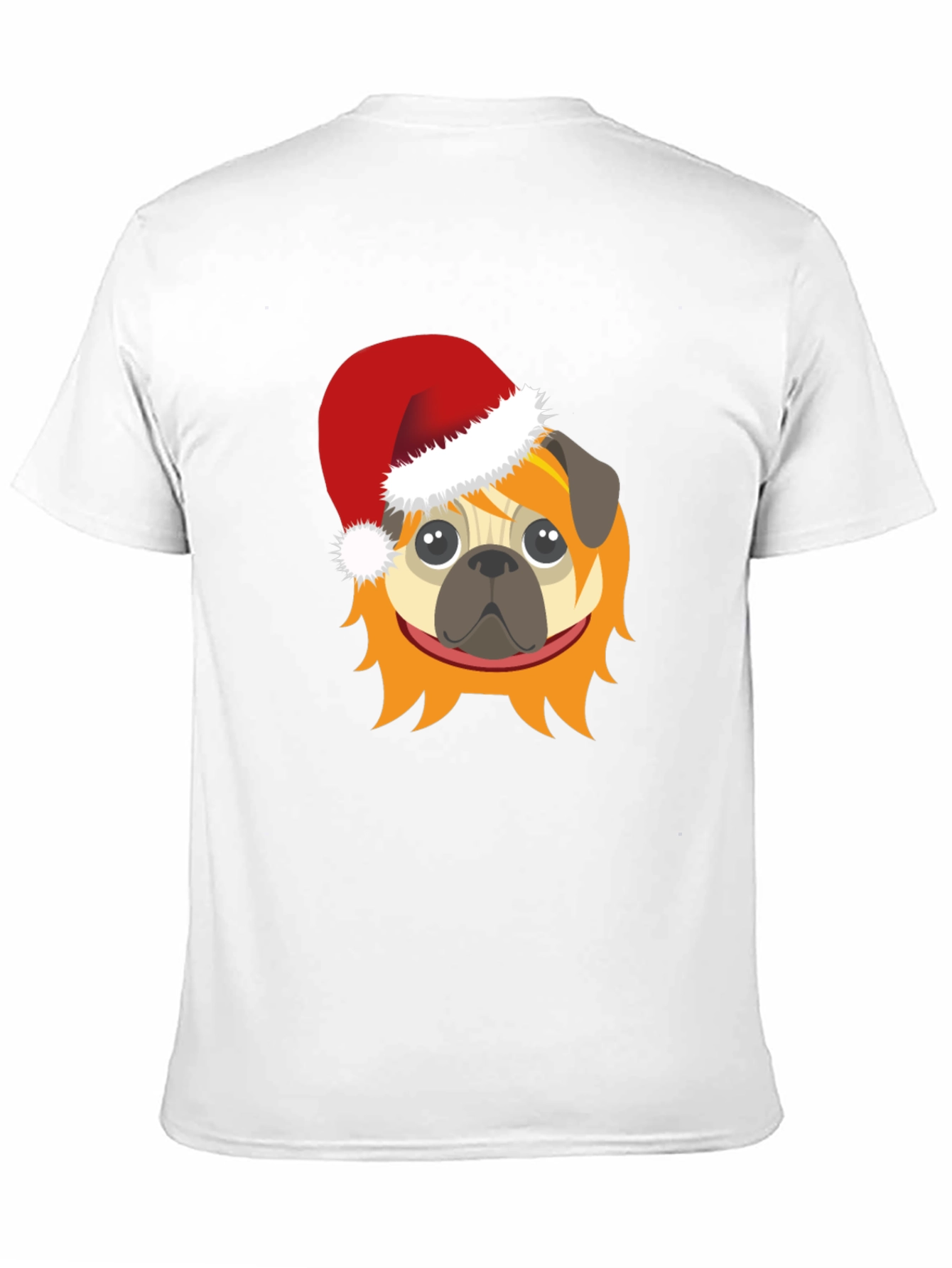 Black Festive Pug T-Shirt - Holiday Cheer view 11