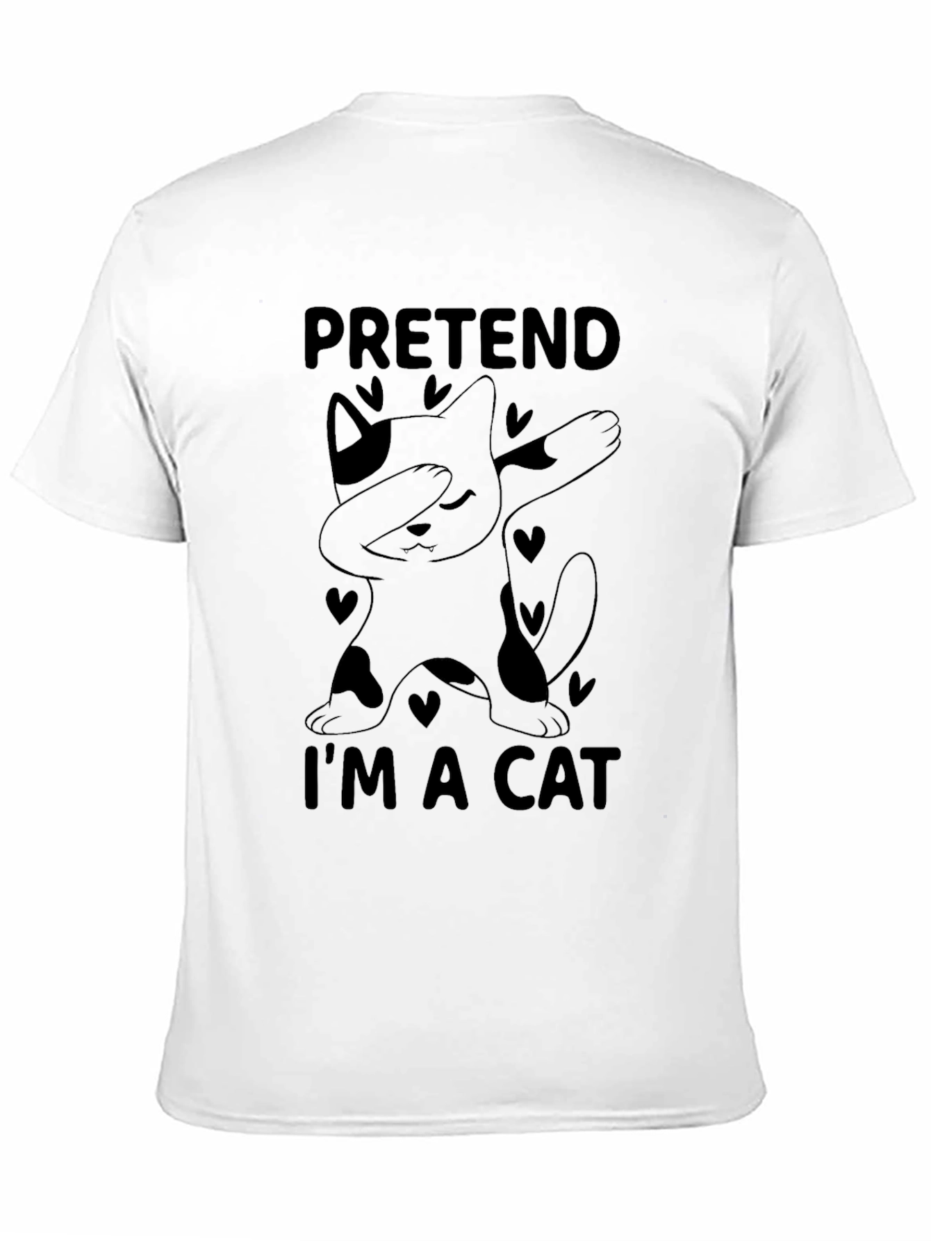 Black Pretend I'm A Cat T-Shirt Dab Dance view 11