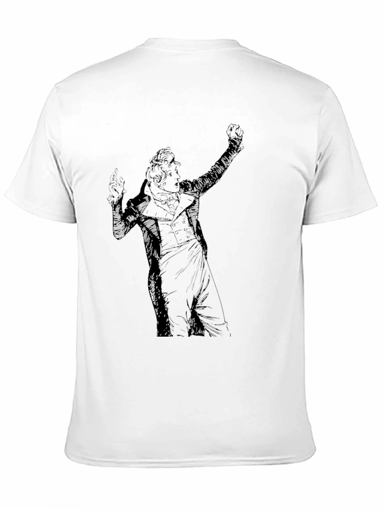 Black Sketch Art Black T-Shirt view 11