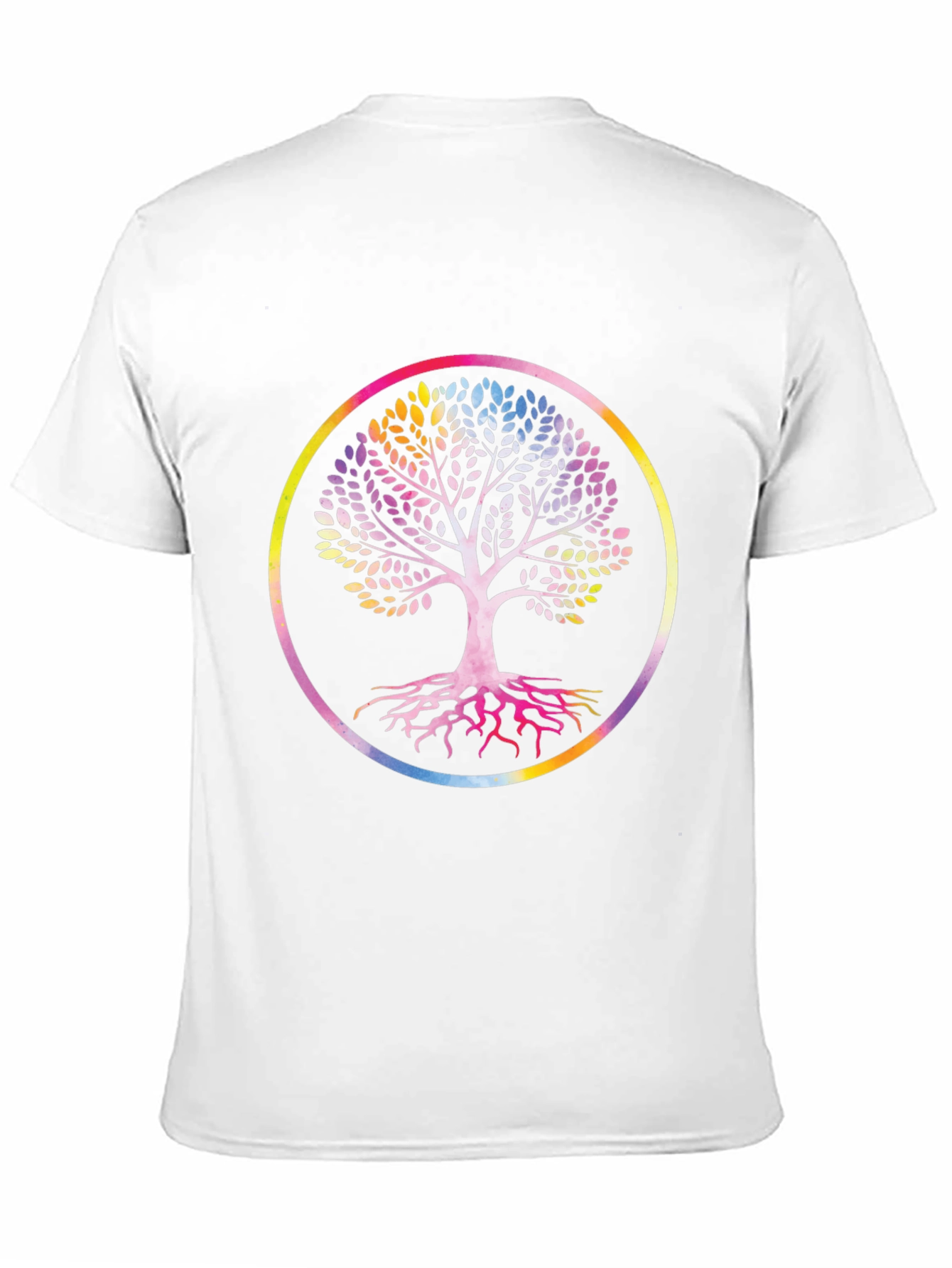 Black Rainbow Tree of Life Black Graphic Tee view 11