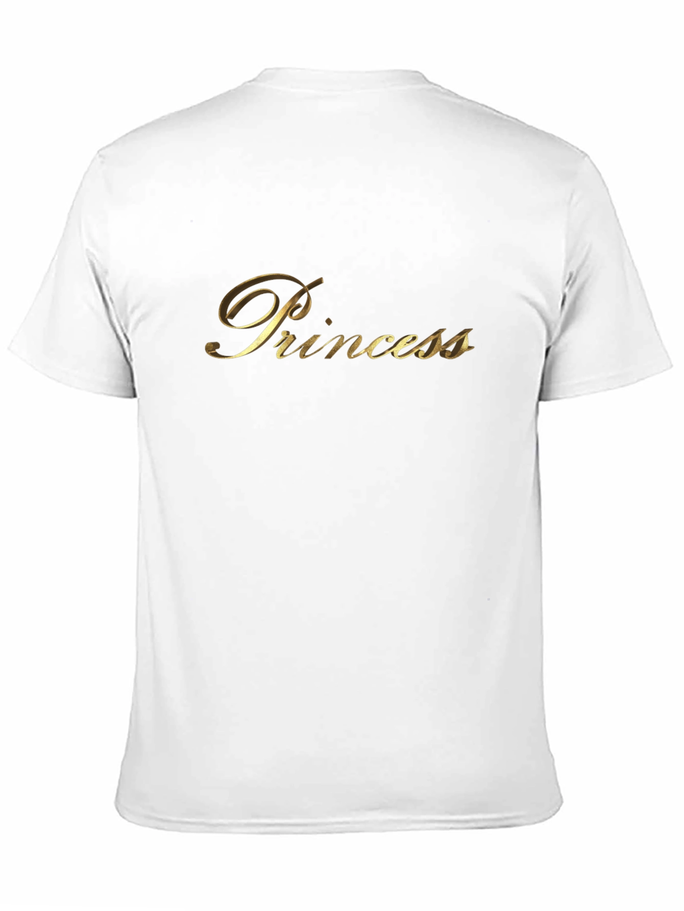 Black Princess Gold Lettering Black T-Shirt view 11