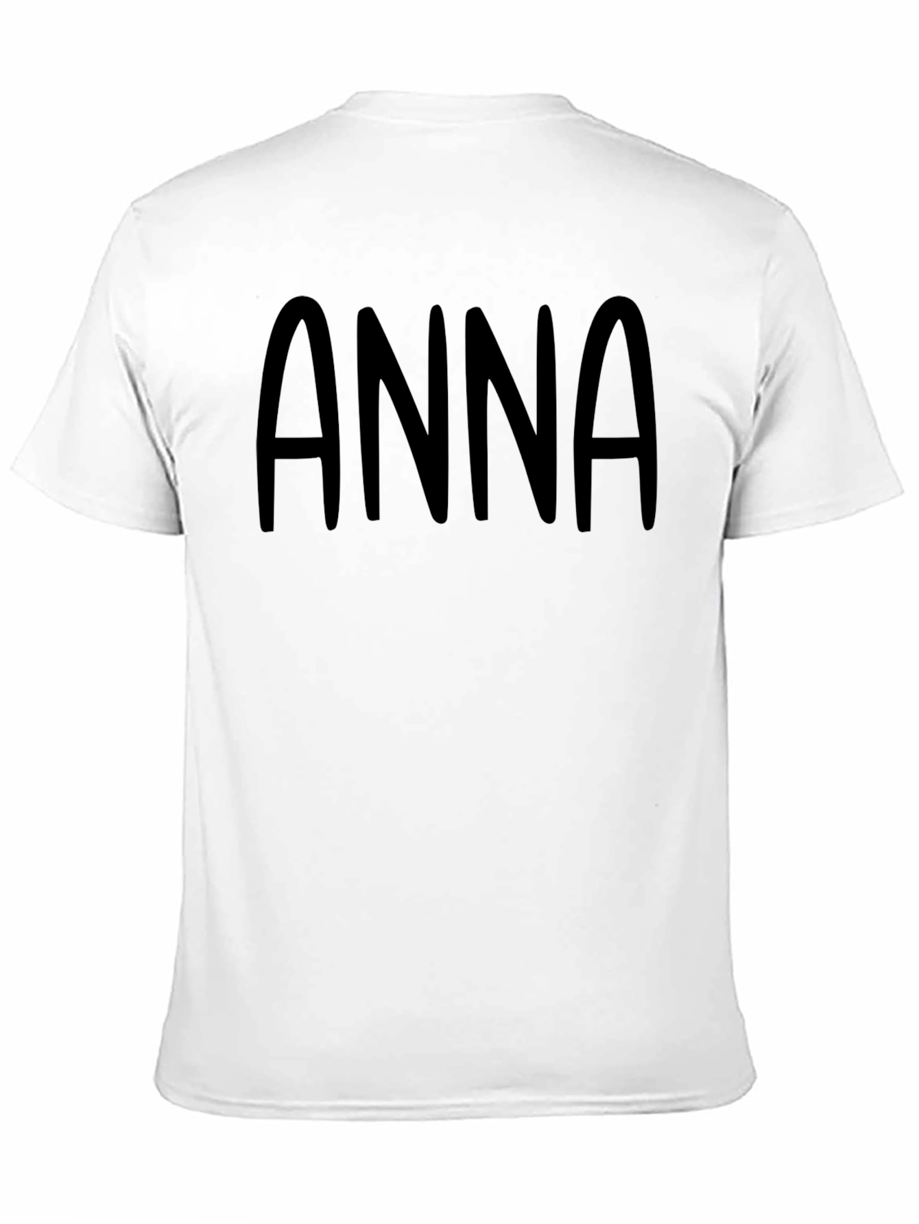 Black Personalized "ANNA" Black T-Shirt - Custom Name Tee view 11