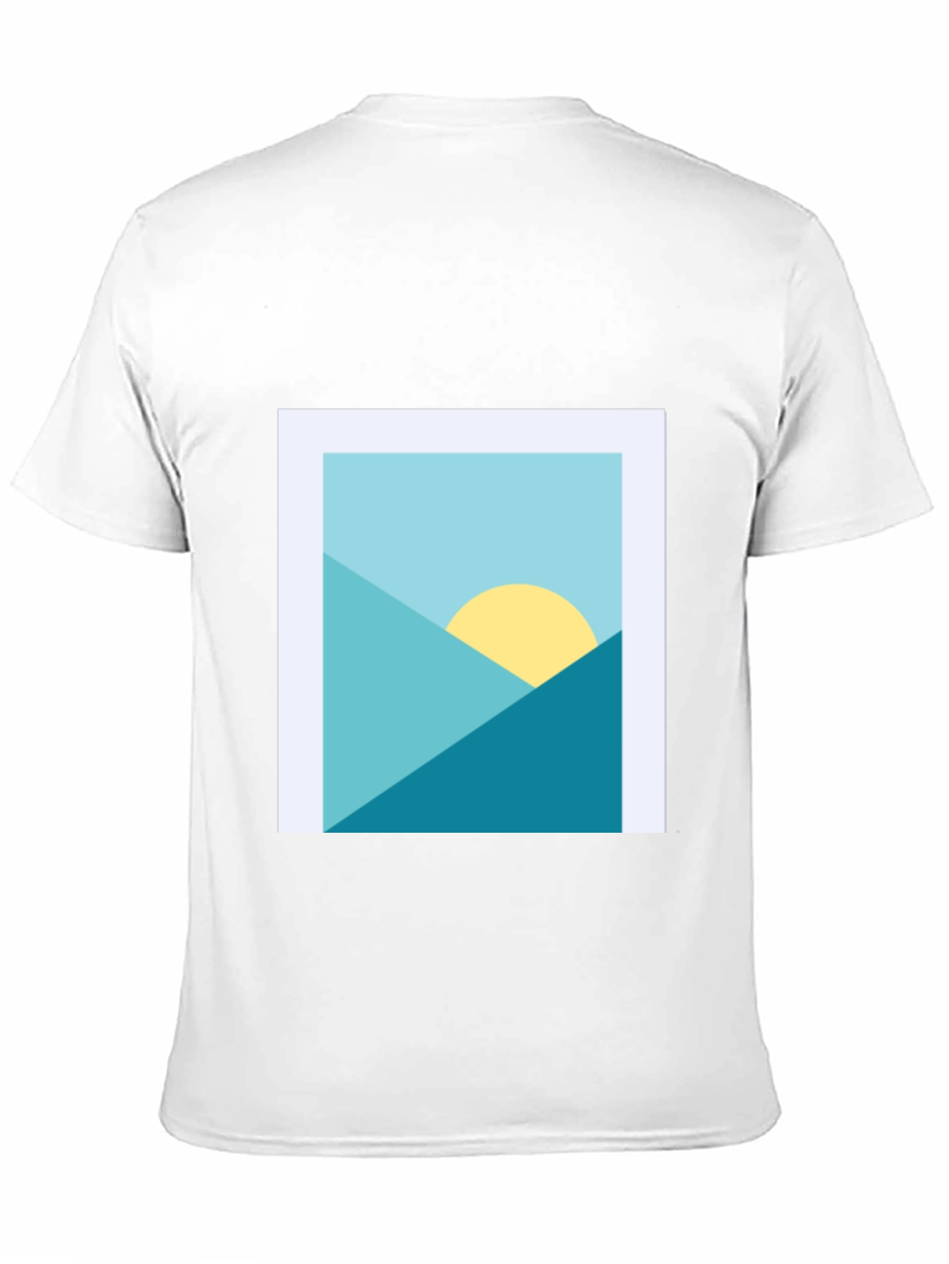 Black Geometric Landscape Graphic Tee - Modern Art Shirt view 11