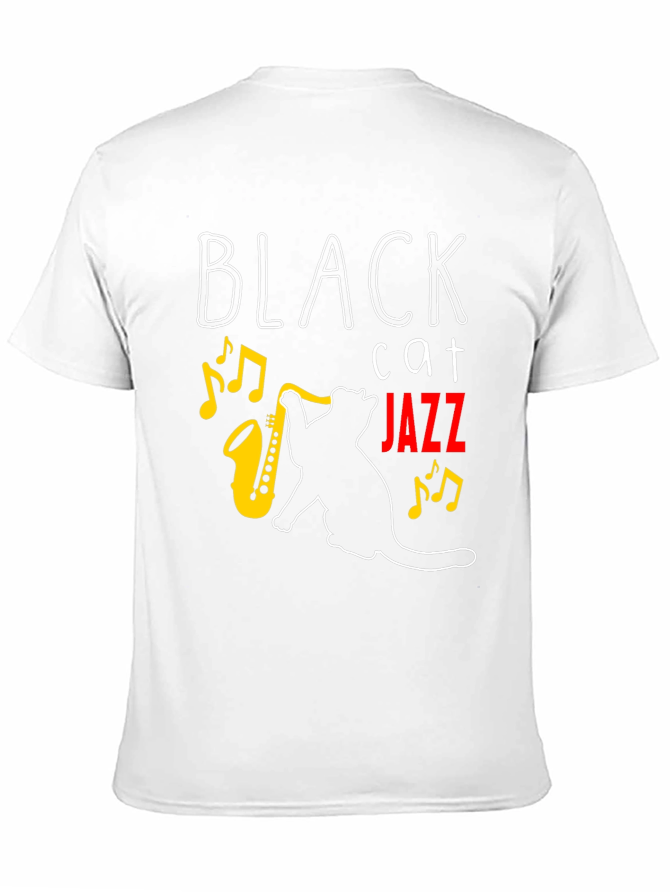 Black Black Cat Jazz Music T-Shirt view 11