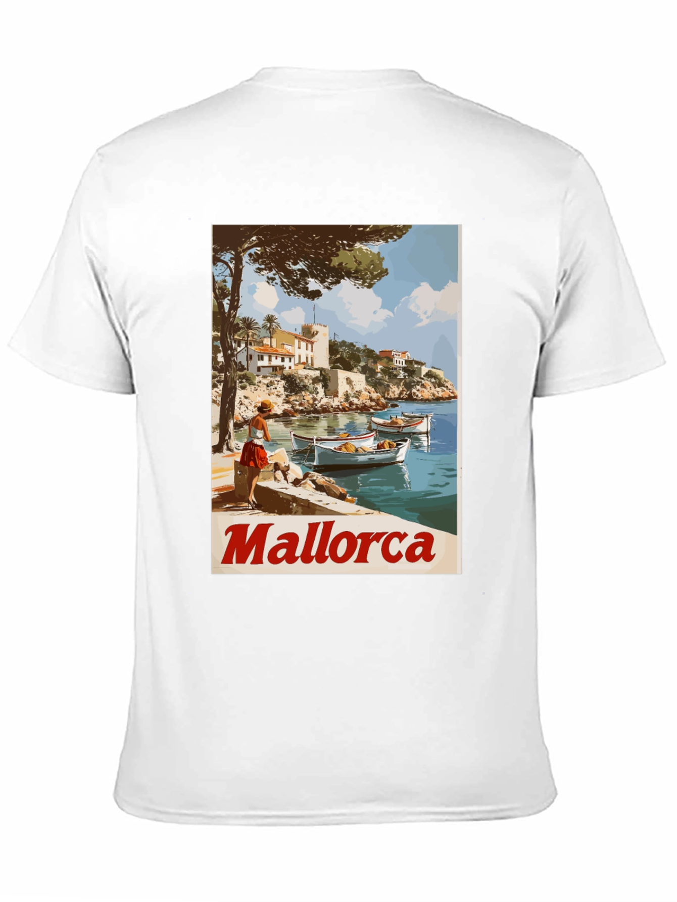 Black Mallorca Vintage Travel T-Shirt view 11