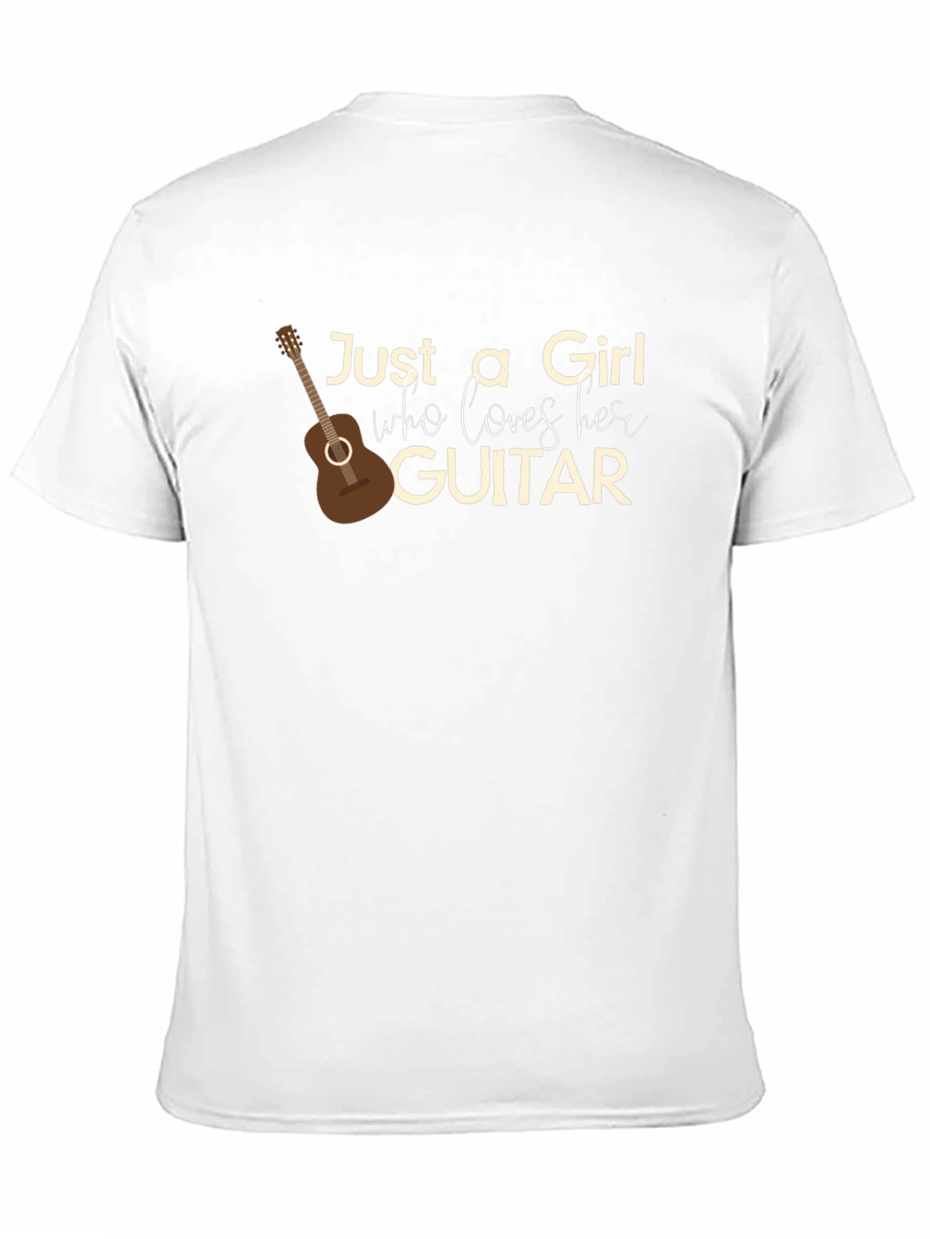 Black Just a Girl Who Loves Her Guitar Graphic T-Shirt view 11
