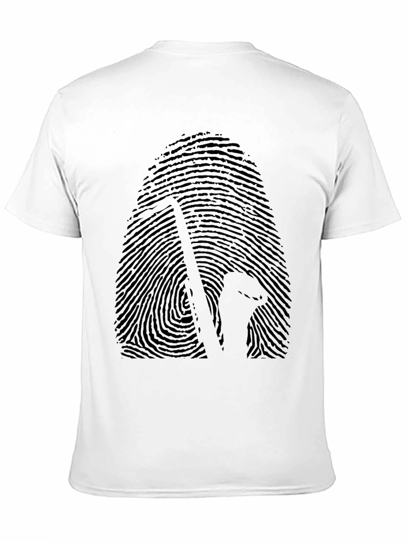 Black Saxophone Fingerprint Graphic T-Shirt view 11