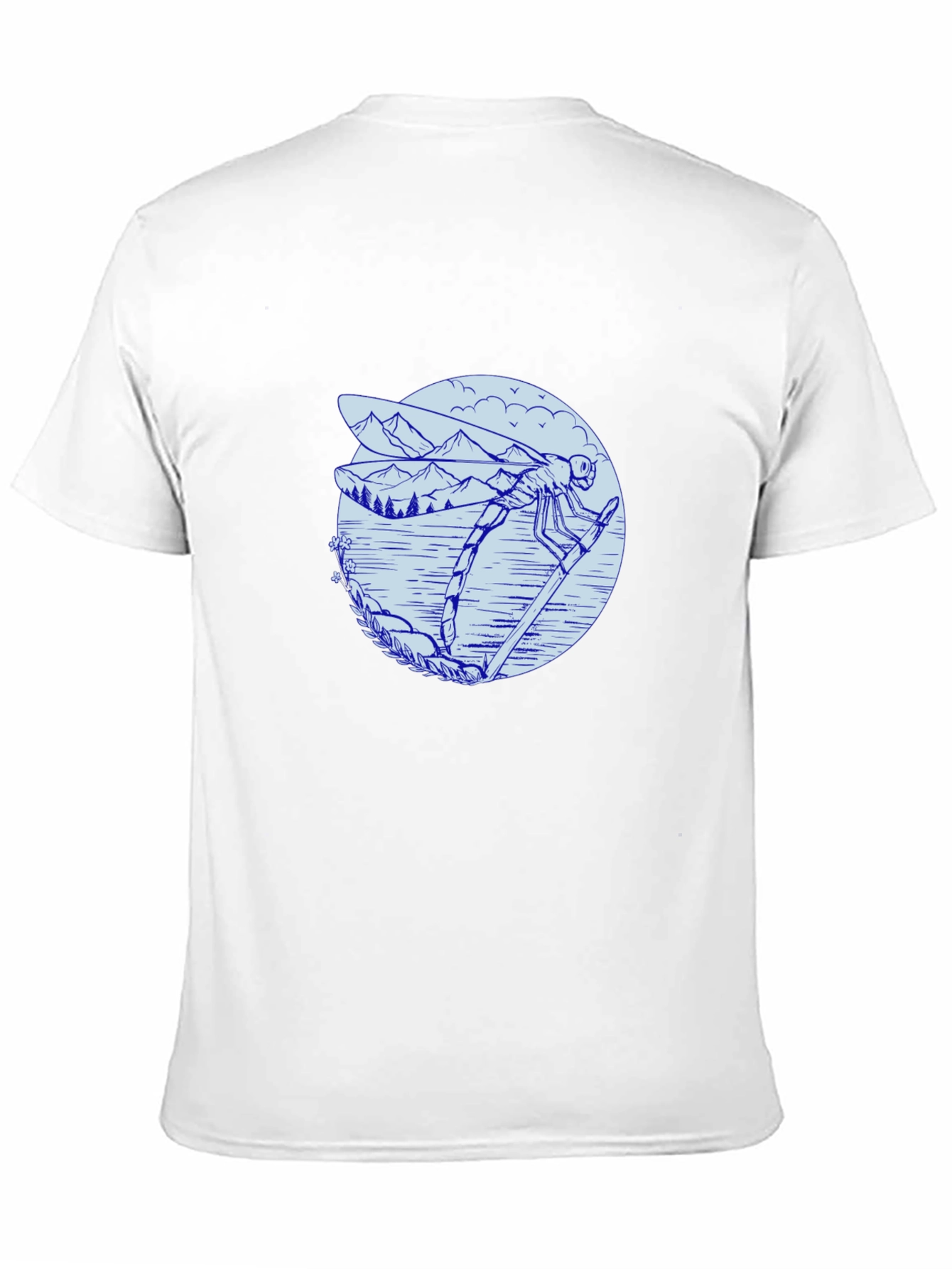 Black Dragonfly Lake Graphic T-Shirt - Nature Tee view 11