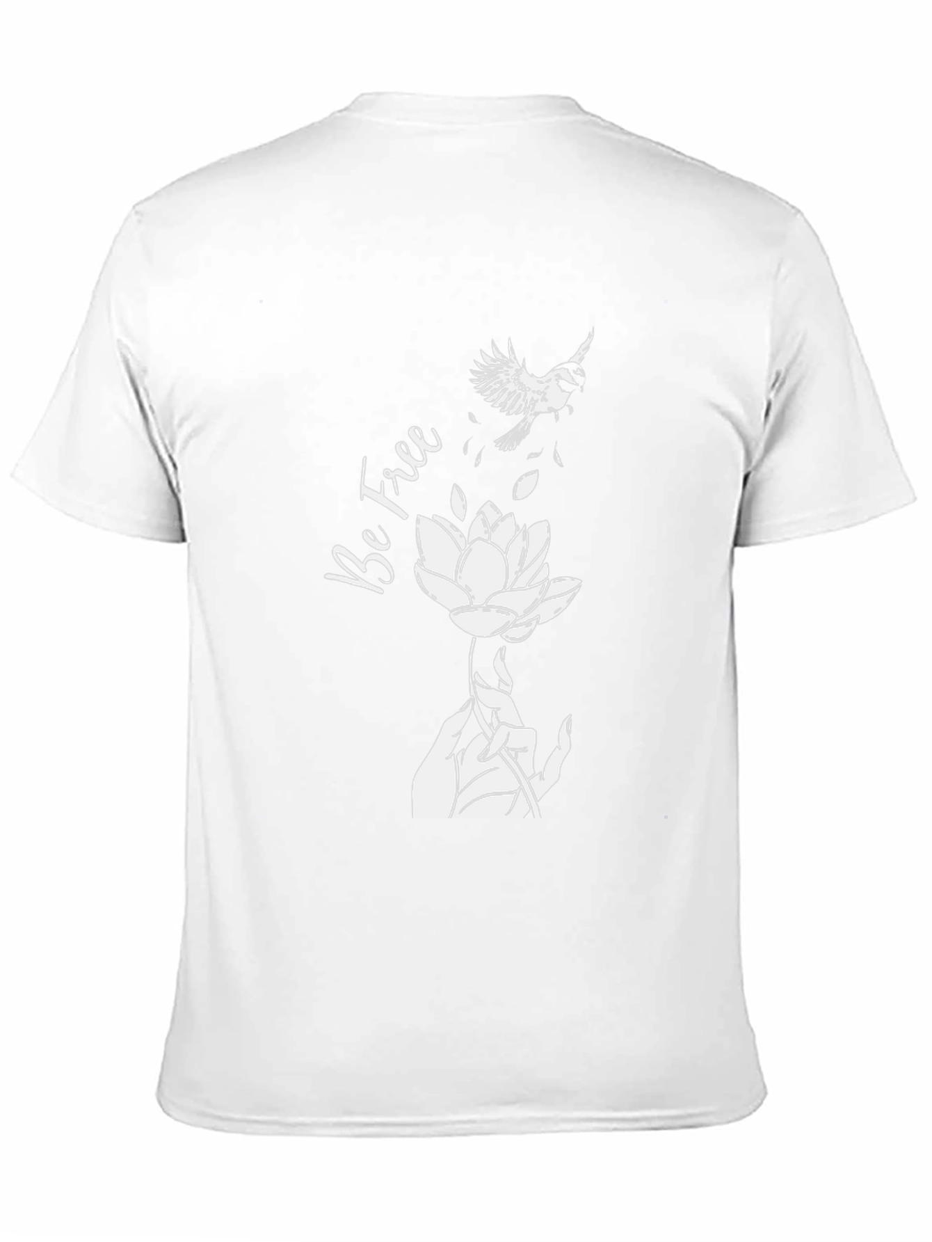 Black Be Free Lotus Flower T-Shirt view 11