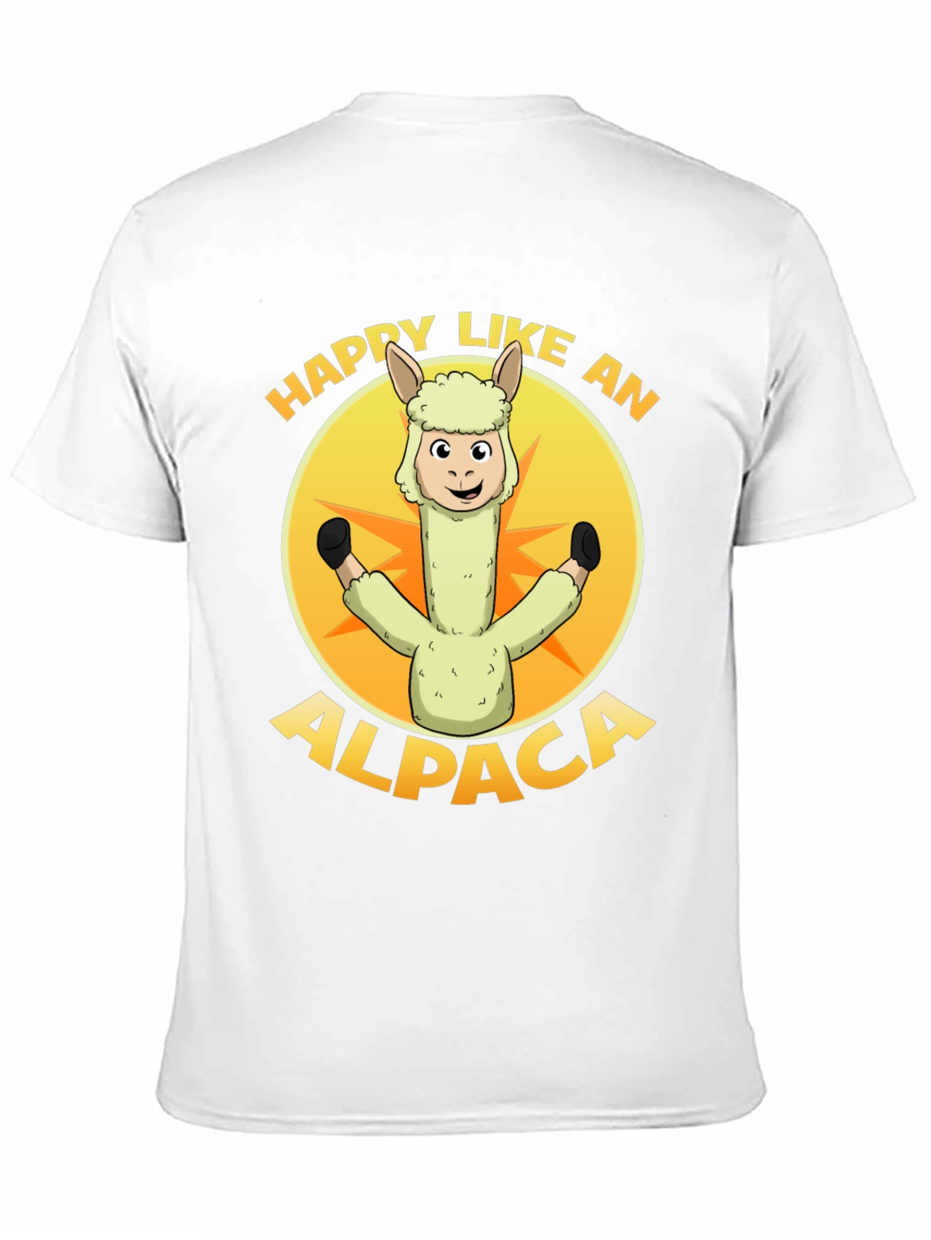 Black Happy Alpaca Graphic T-Shirt view 11