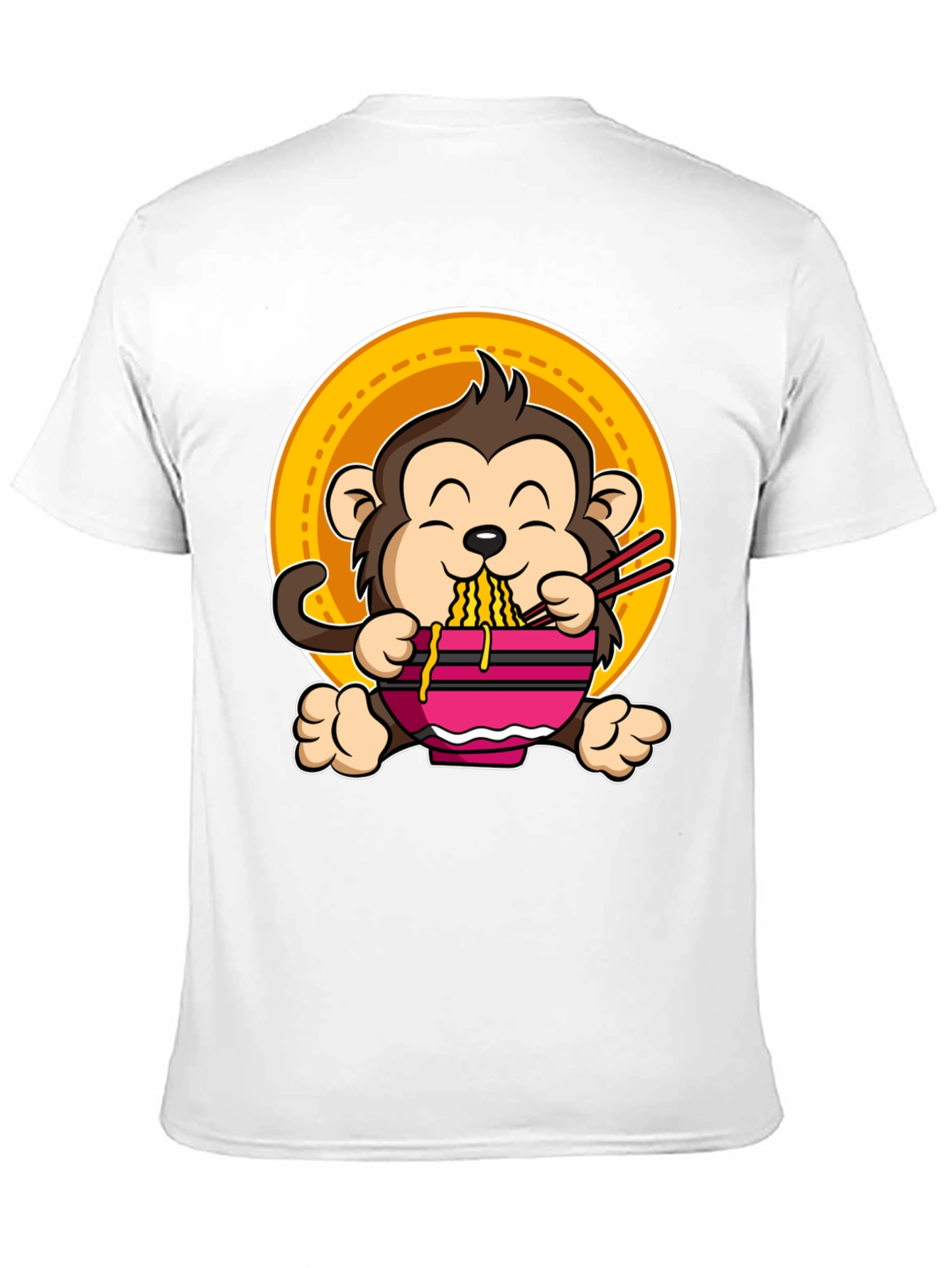 Black Monkey Ramen T-Shirt - Cute & Funny Design view 11