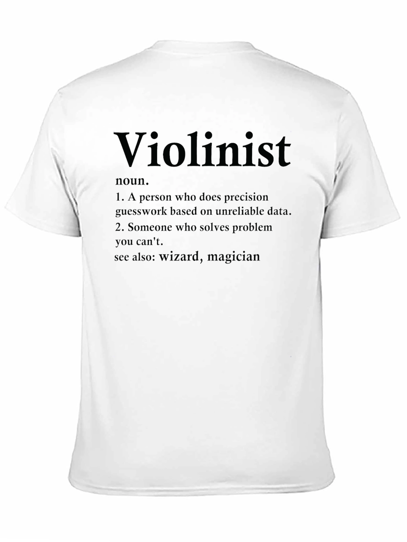 Black Violinist Definition Graphic Tee view 11