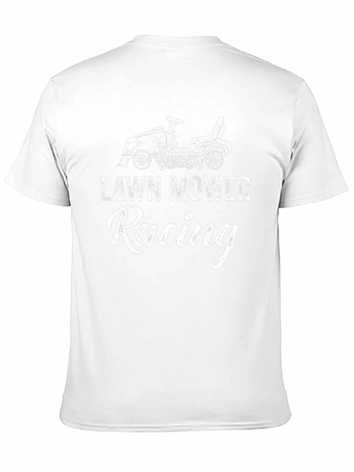 Black Lawn Mower Racing T-Shirt - Novelty Graphic Tee view 11