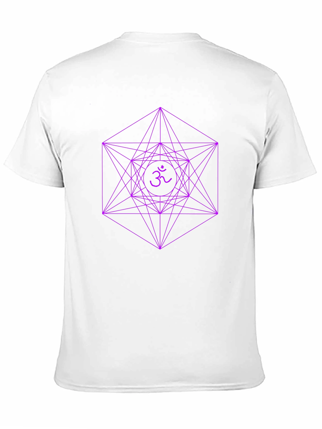 Black Geometric Om T-Shirt - Sacred Geometry Design view 11