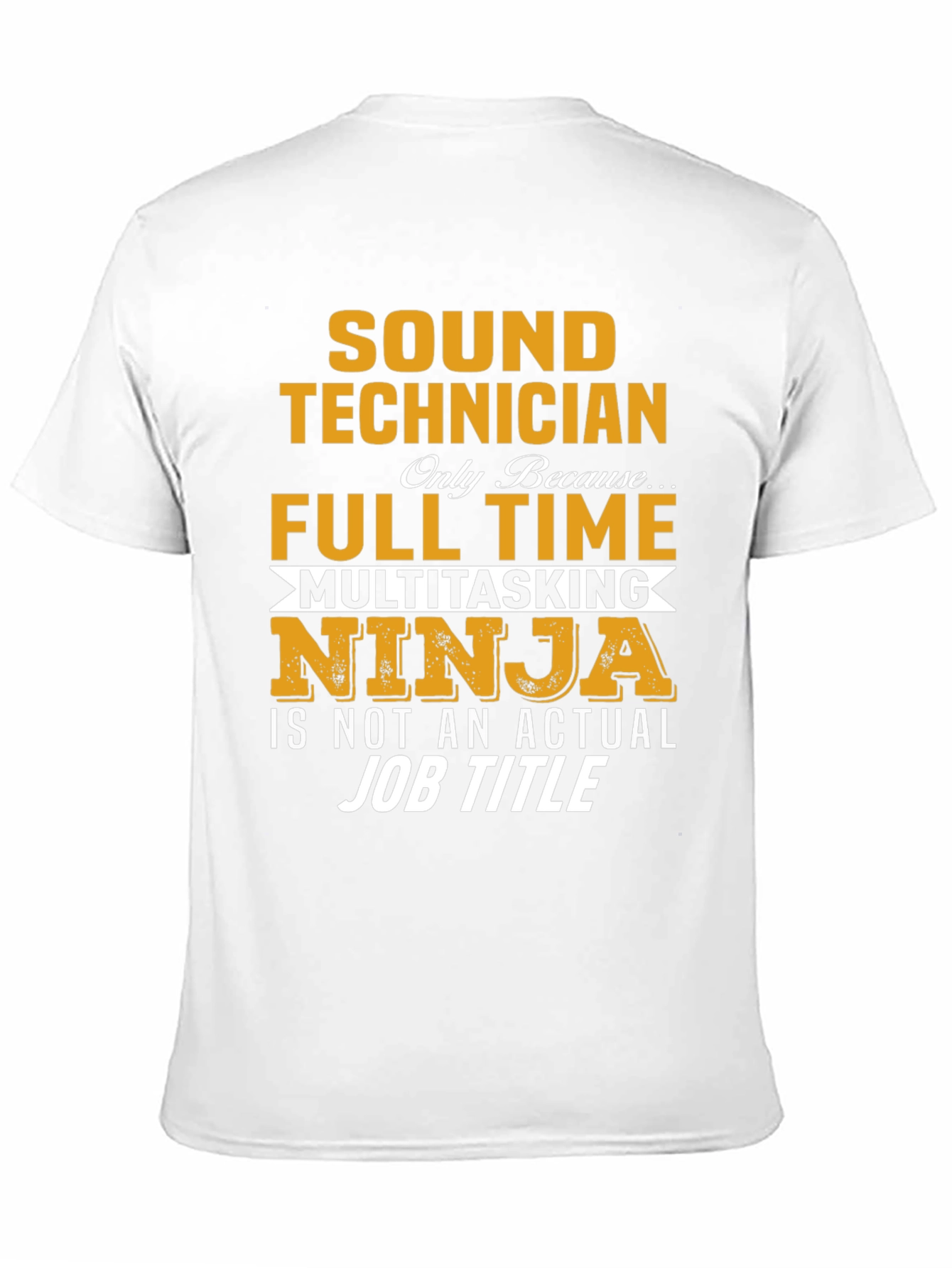 Black Sound Technician Multitasking Ninja Graphic T-Shirt view 11