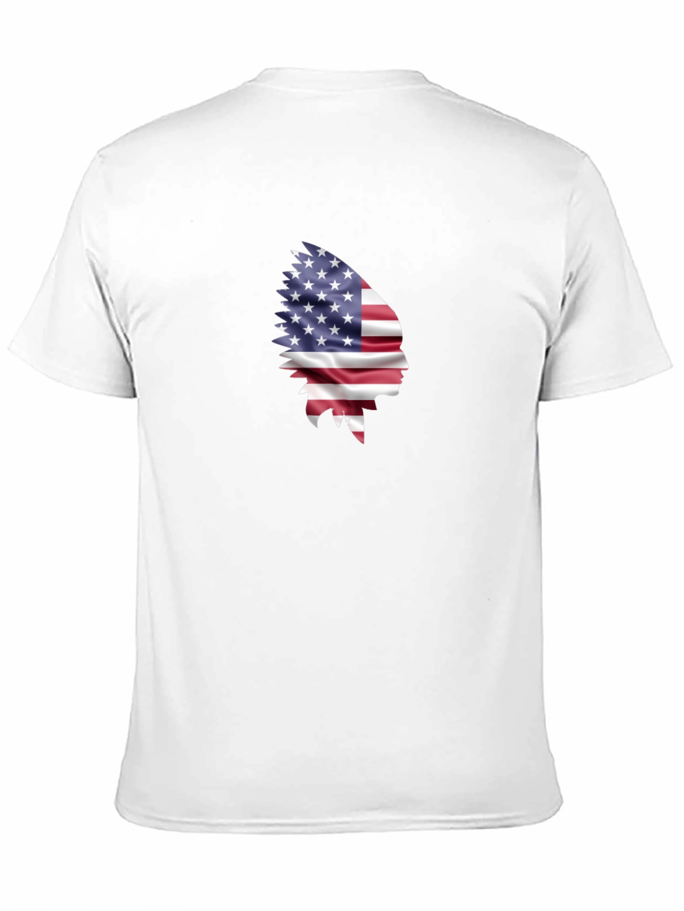 Black American Flag Indian Chief Graphic Tee view 11