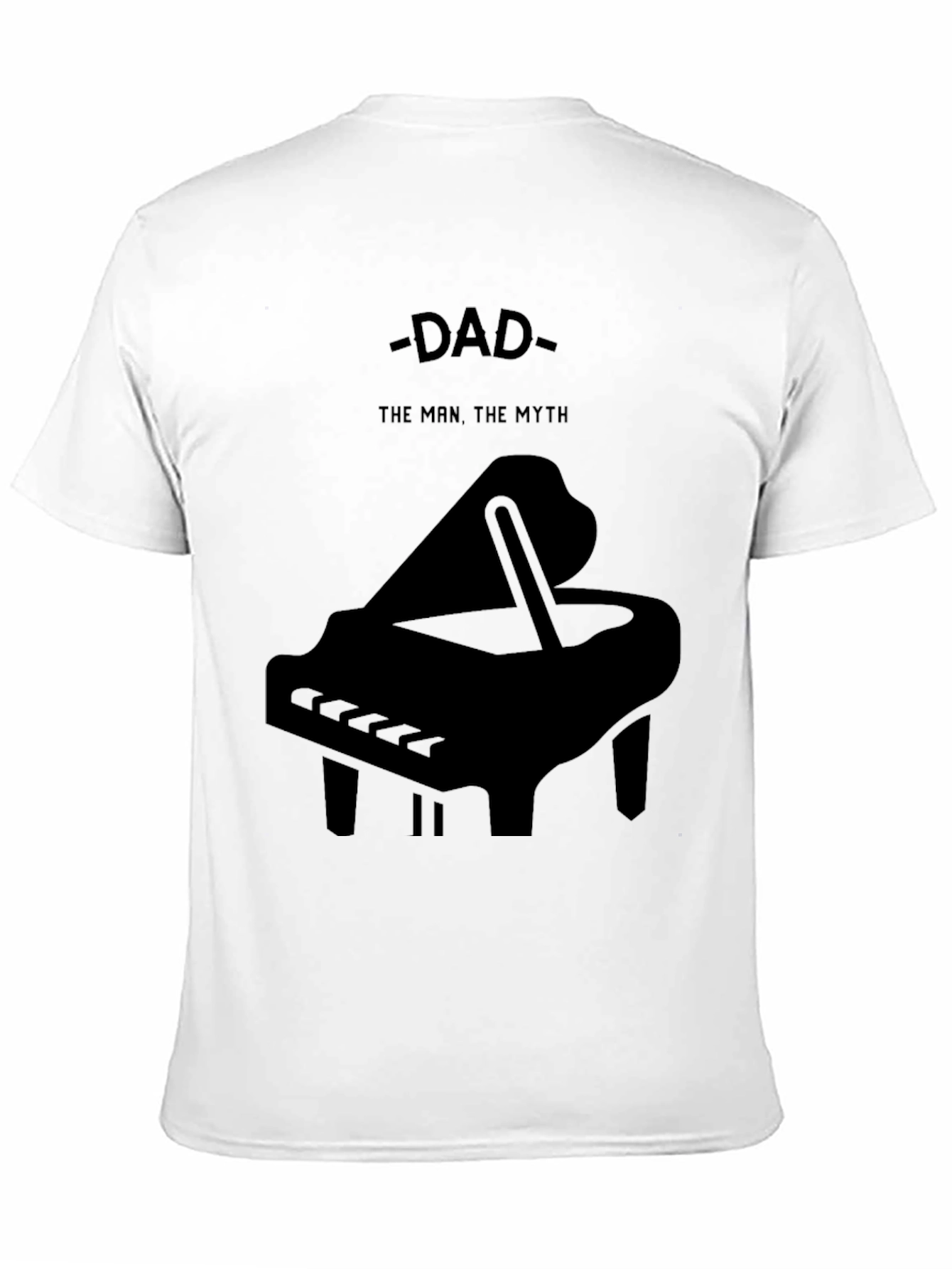 Black Dad The Man The Myth Piano Graphic T-Shirt view 11