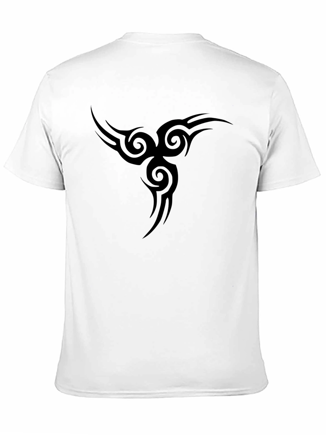 Black Black T-Shirt with Tribal Tattoo Design view 11